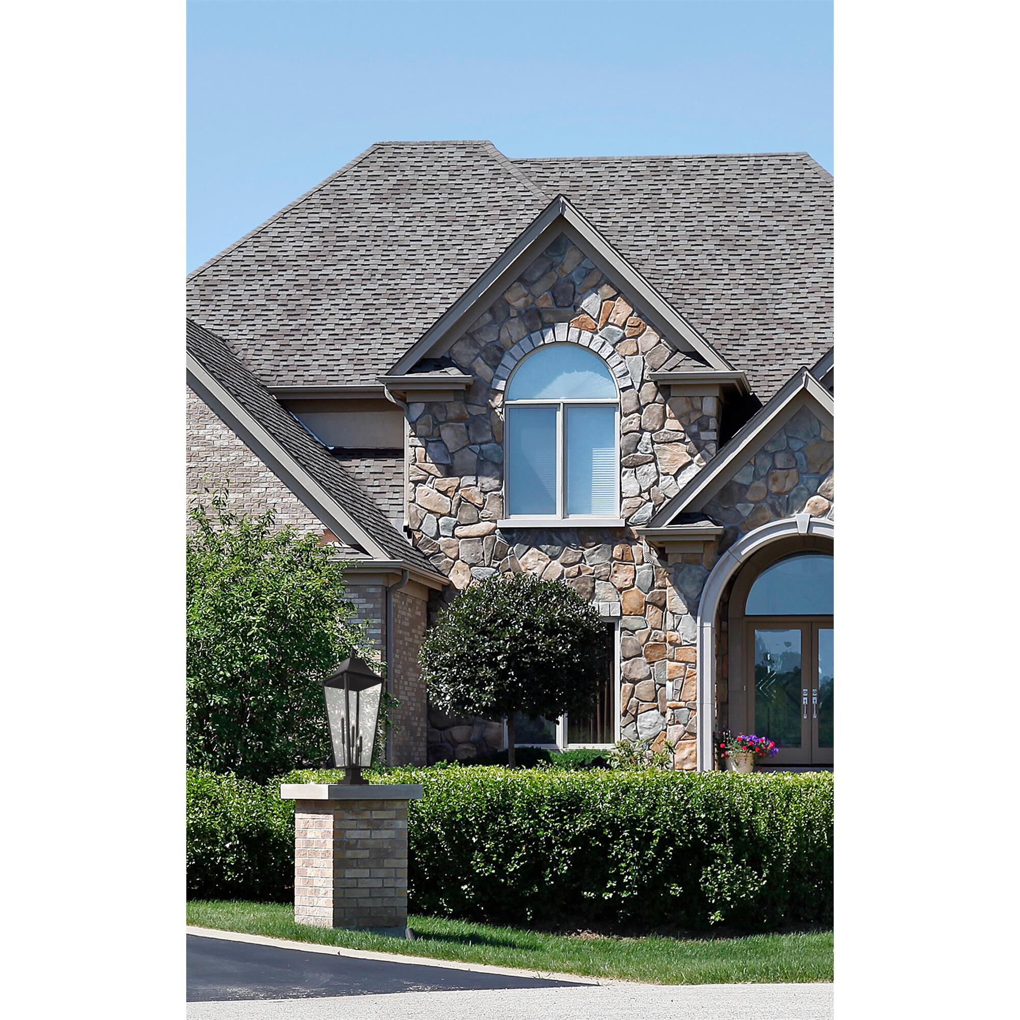 Shown in Black finish and Clear Beveled glass and Clear Beveled shade
