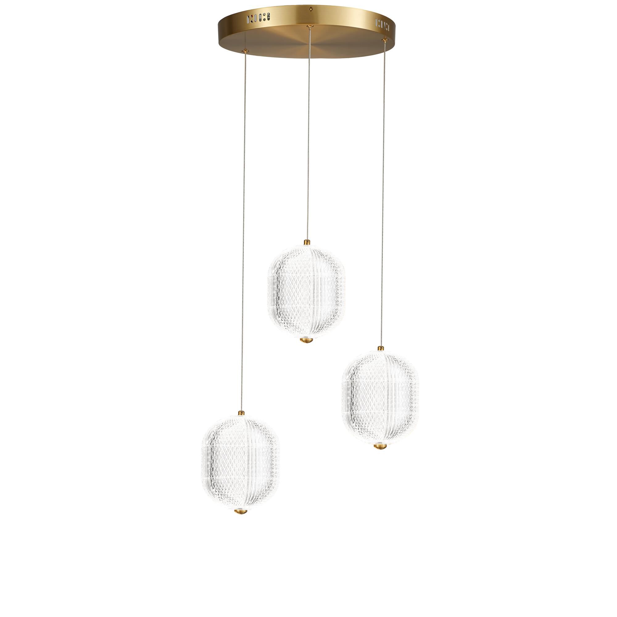 Shown in Aged Brass finish and Clear shade