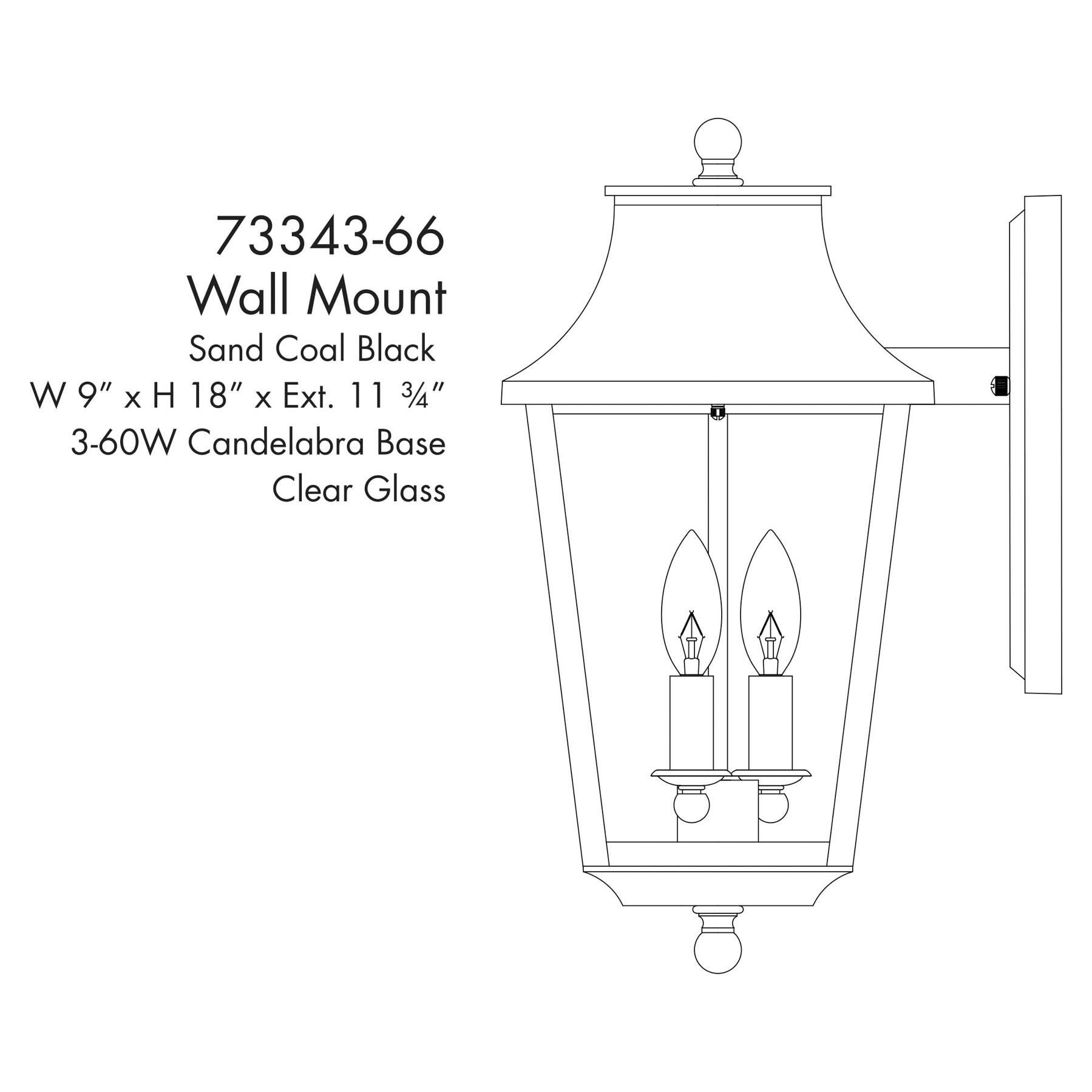 Shown in Sand Coal finish and Clear glass