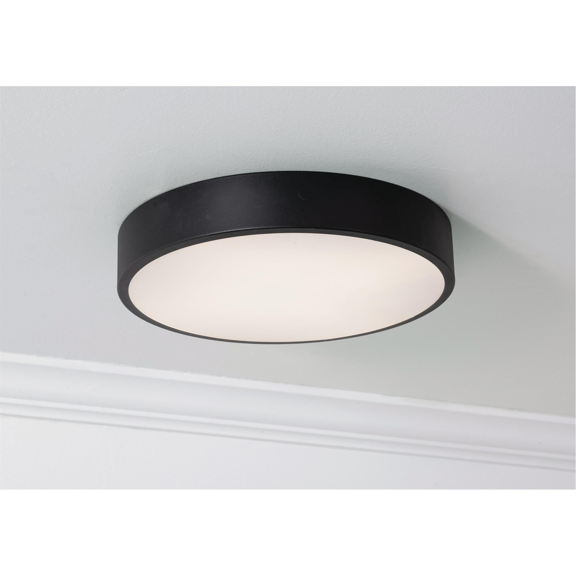 Shown in Black finish and Frosted glass