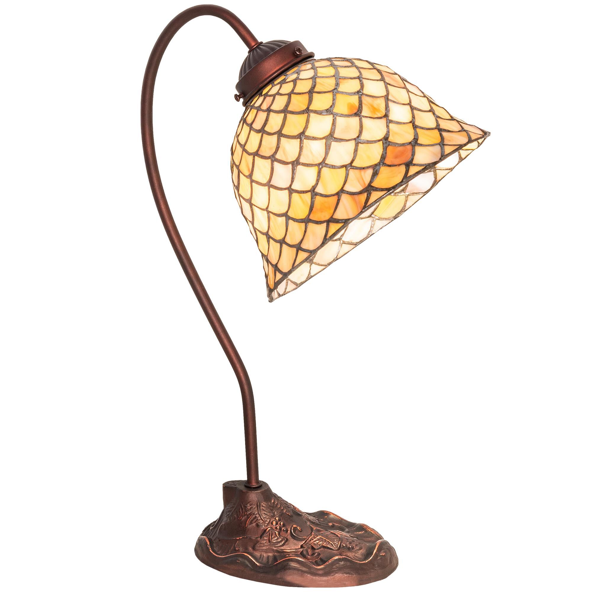 Tiffany Fishscale 18 Inch Table Lamp by Meyda Lighting