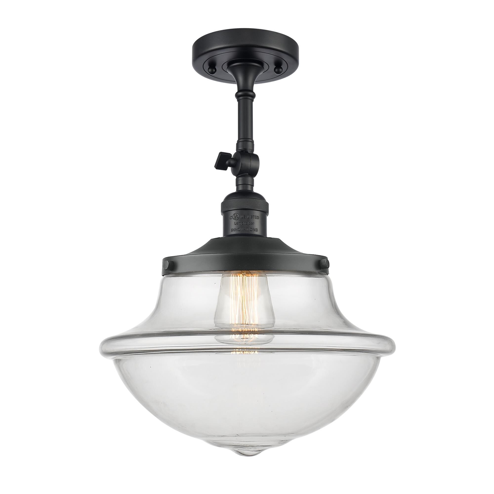 Shown in Matte Black finish and Clear glass