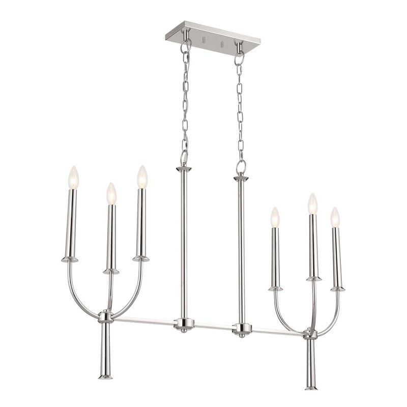 Florence 40 Inch 6 Light Linear Suspension Light by Kichler Lighting