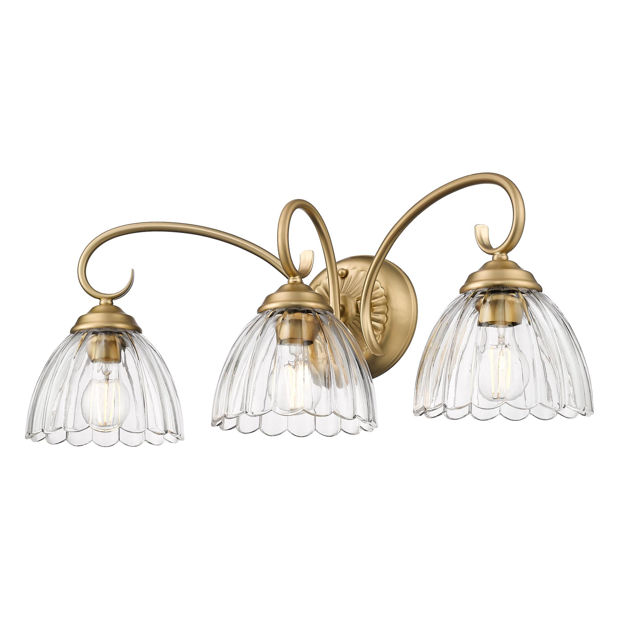 Shown in Brushed Champagne Bronze finish and Clear glass