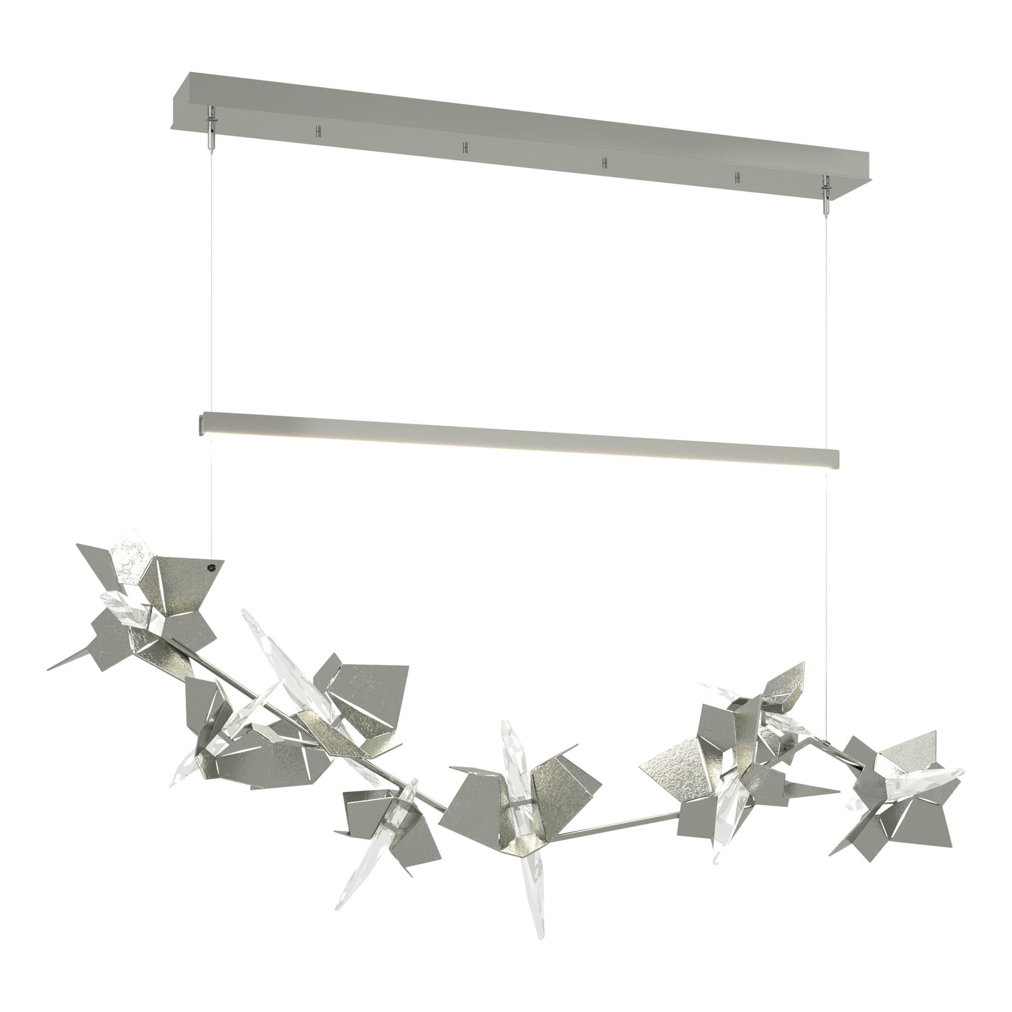 Shown in Sterling finish and Swarovski crystal and Gold glass and Sterling accent
