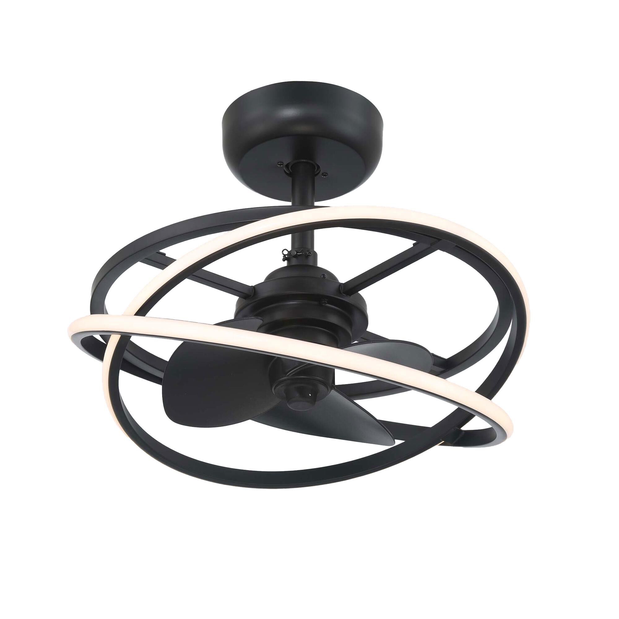 Cirro 20 Inch Chandelier Ceiling Fan with Light Kit,