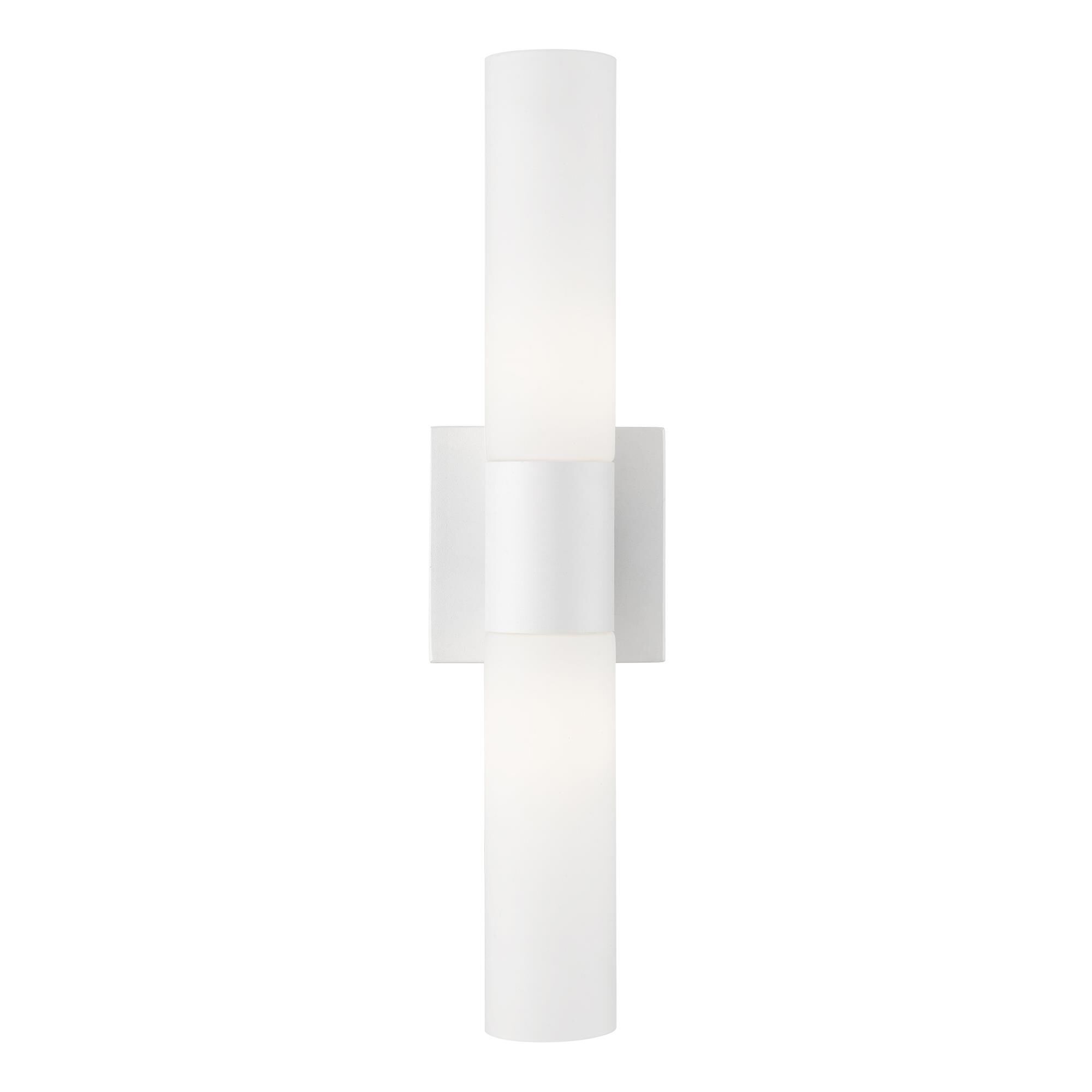 Shown in Textured White With Brushed Nickel Accent finish and Hand Blown Satin Opal White Twist Lock glass and Hand Blown Satin Opal White Twist Lock Glass shade