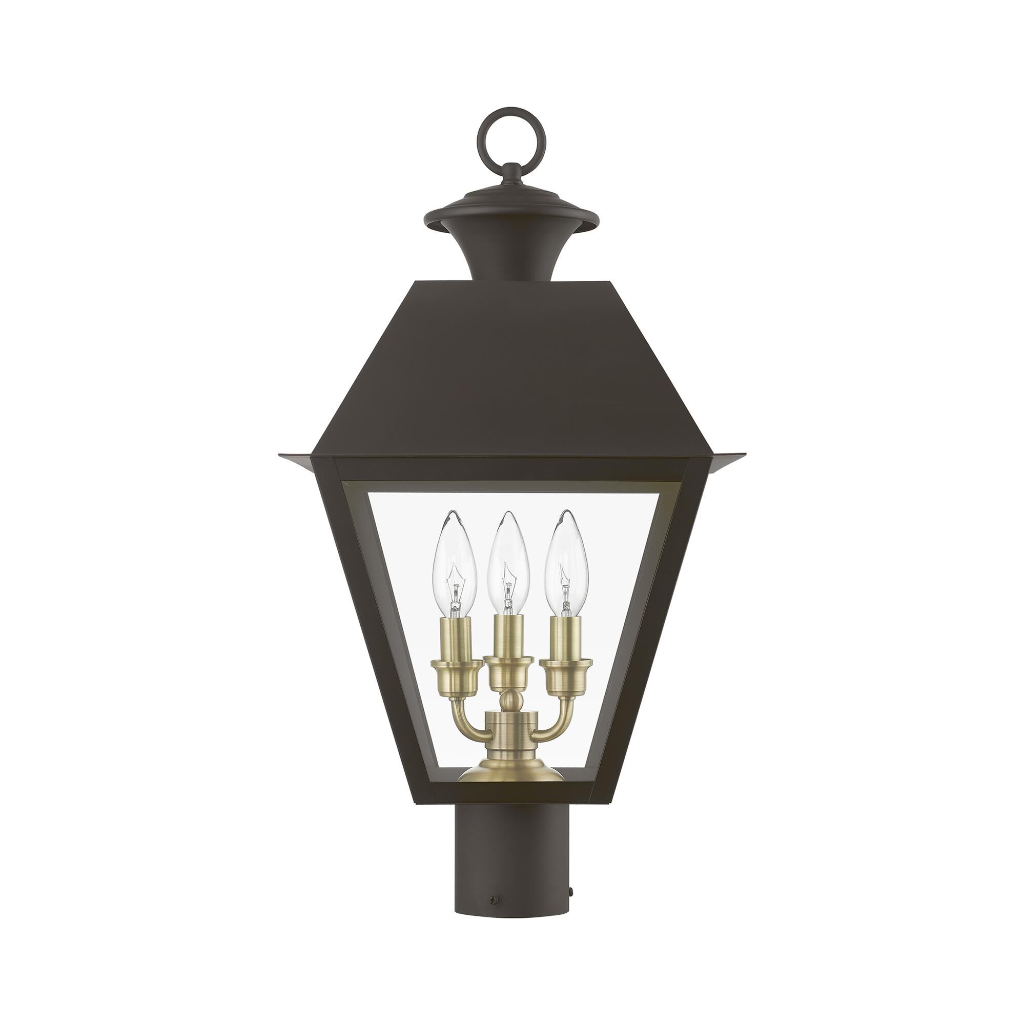 Wentworth 22 Inch Tall 3 Light Outdoor Post Lamp by Livex Lighting