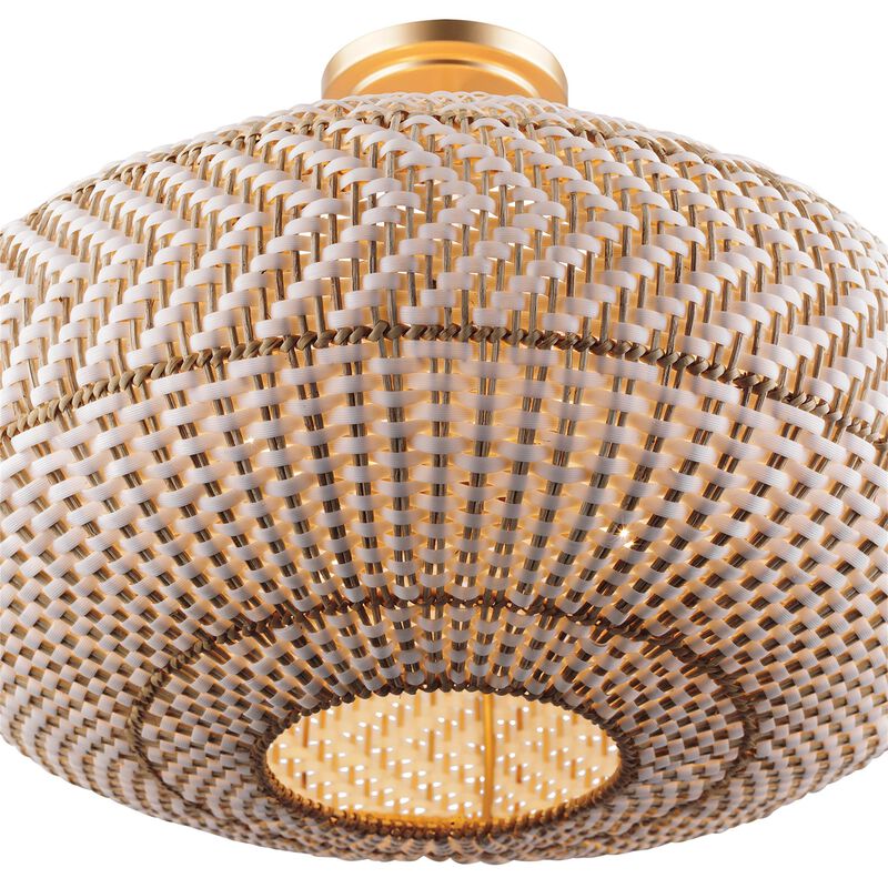 Zanzibar 22 Inch 4 Light Semi Flush Mount by Crystorama