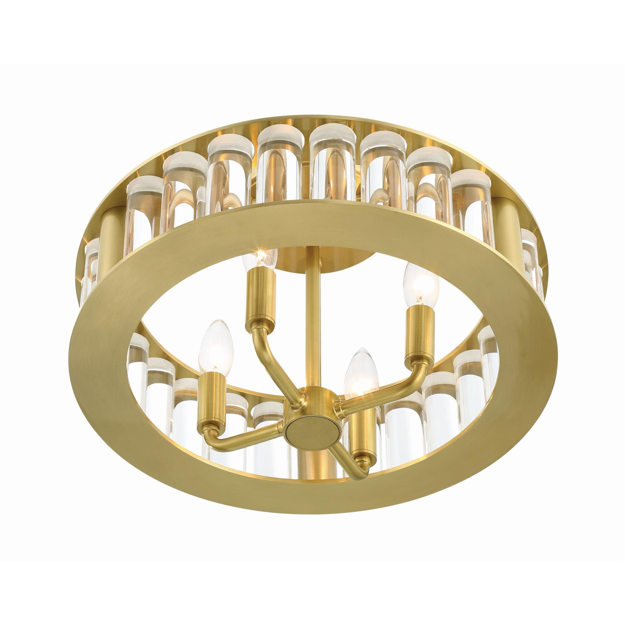 Farris 16 Inch 4 Light Flush Mount by Crystorama