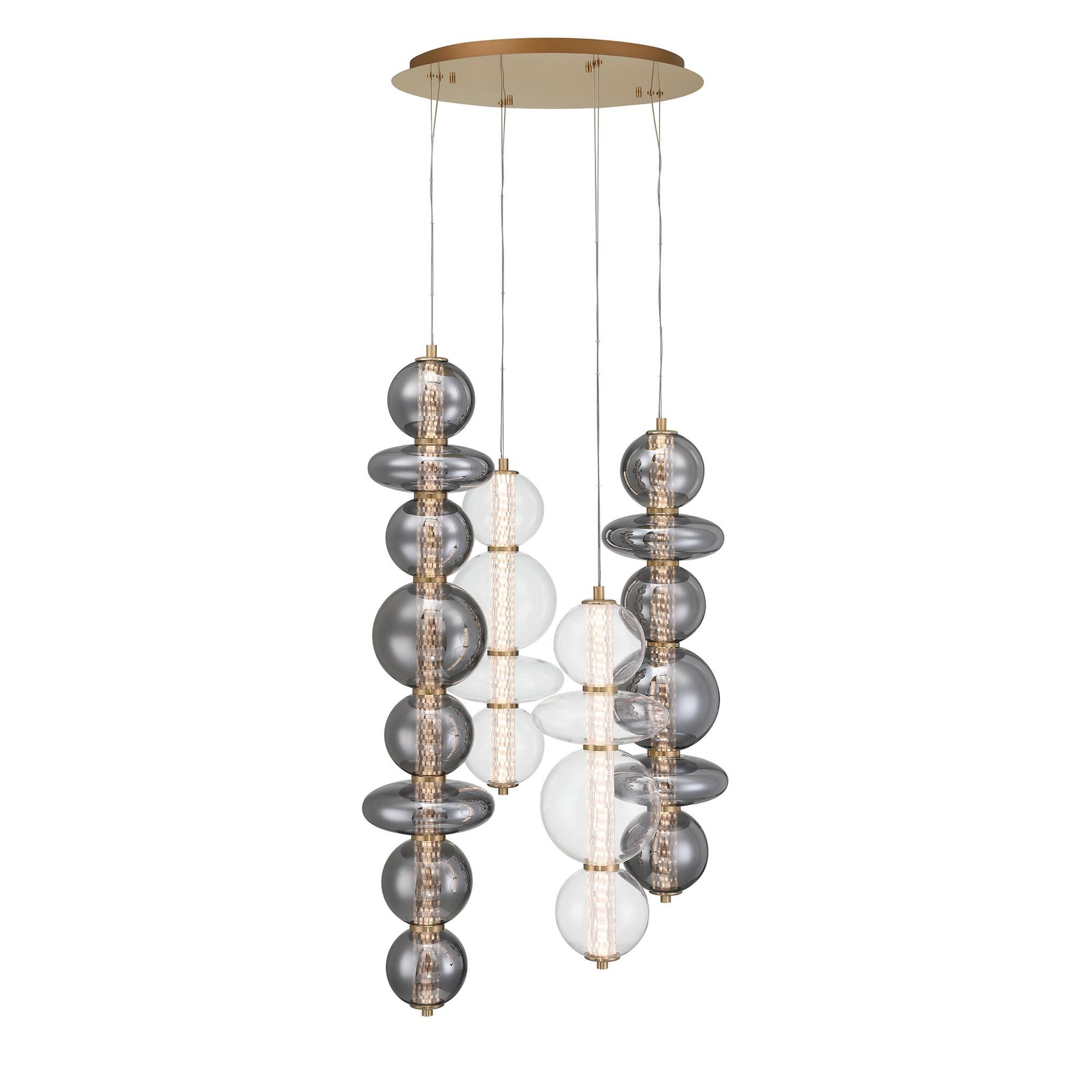 Shown in Gold finish and Mixed glass