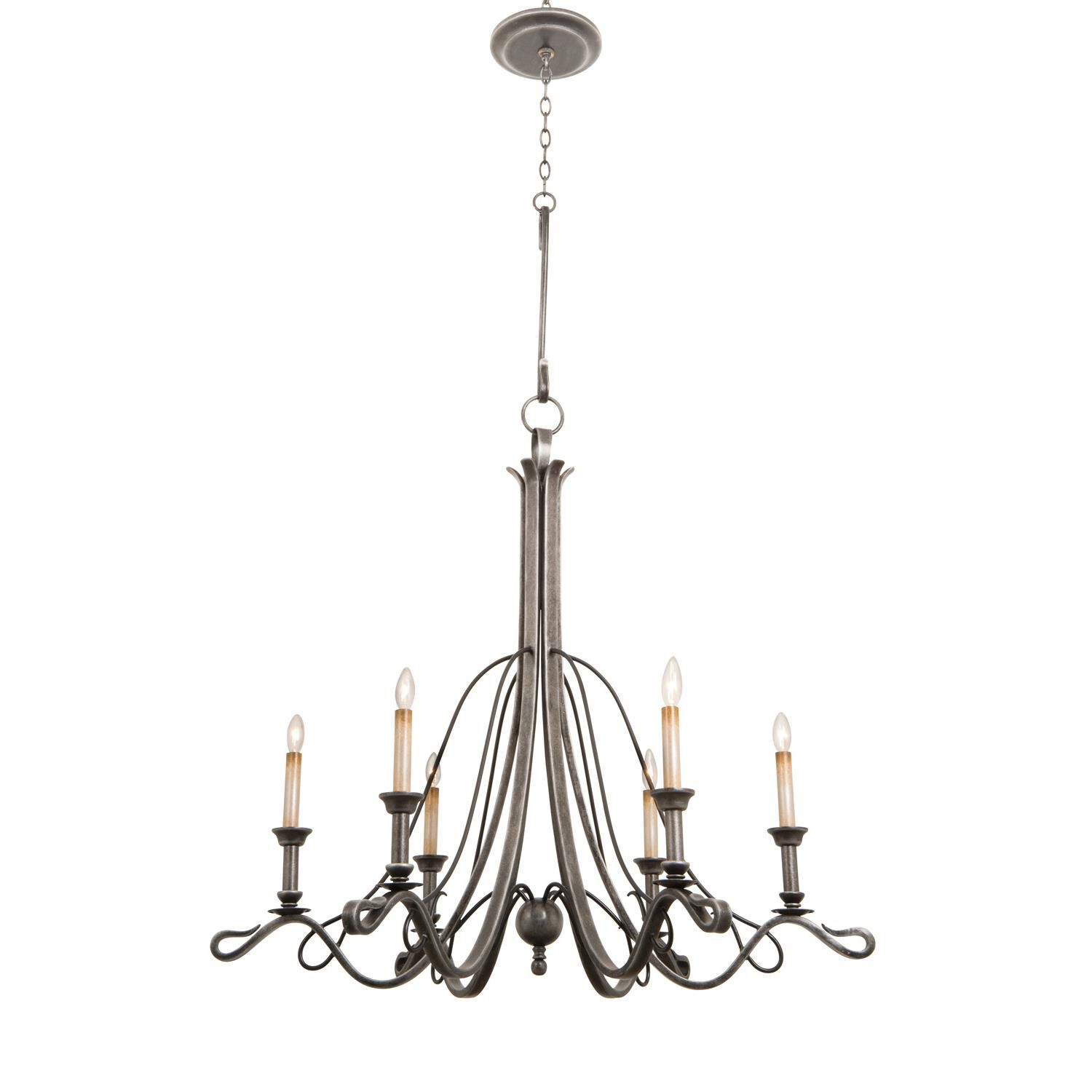 Keller 40 Inch 6 Light Chandelier by Kalco Lighting