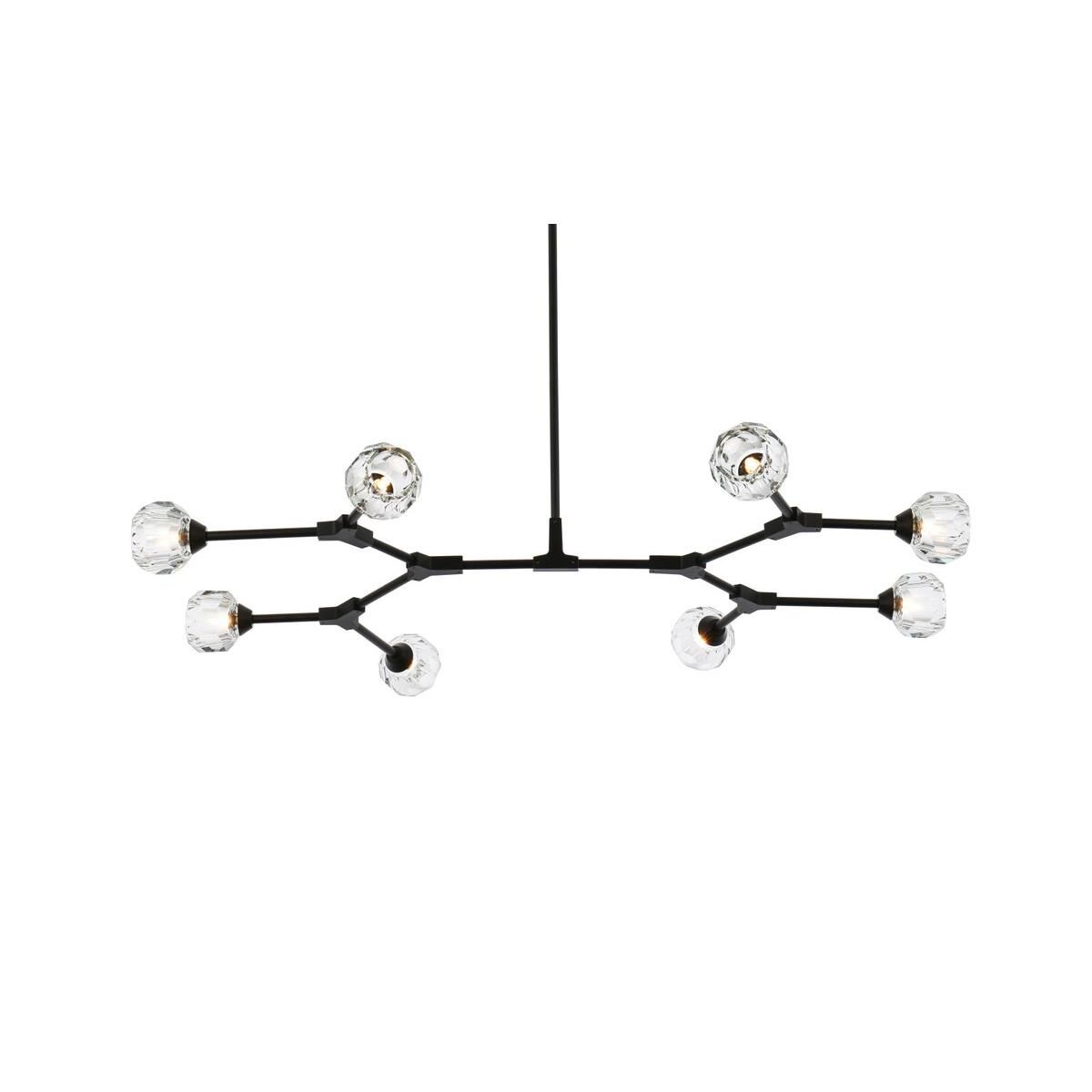 Shown in Black  finish and RC Clear crystal and Clear glass