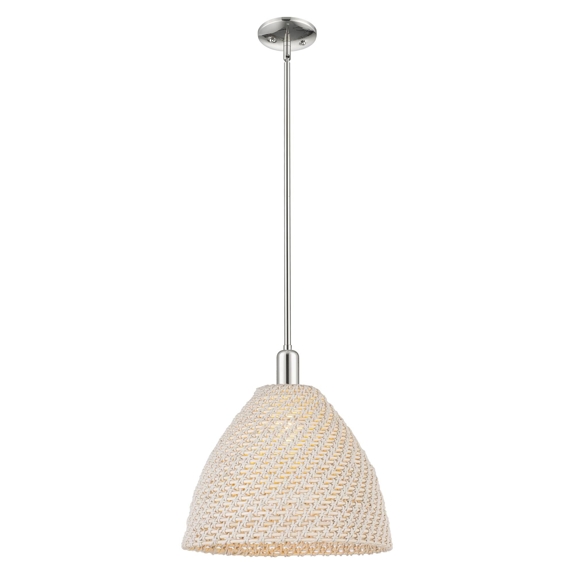Shown in Polished Nickel finish and Natural shade