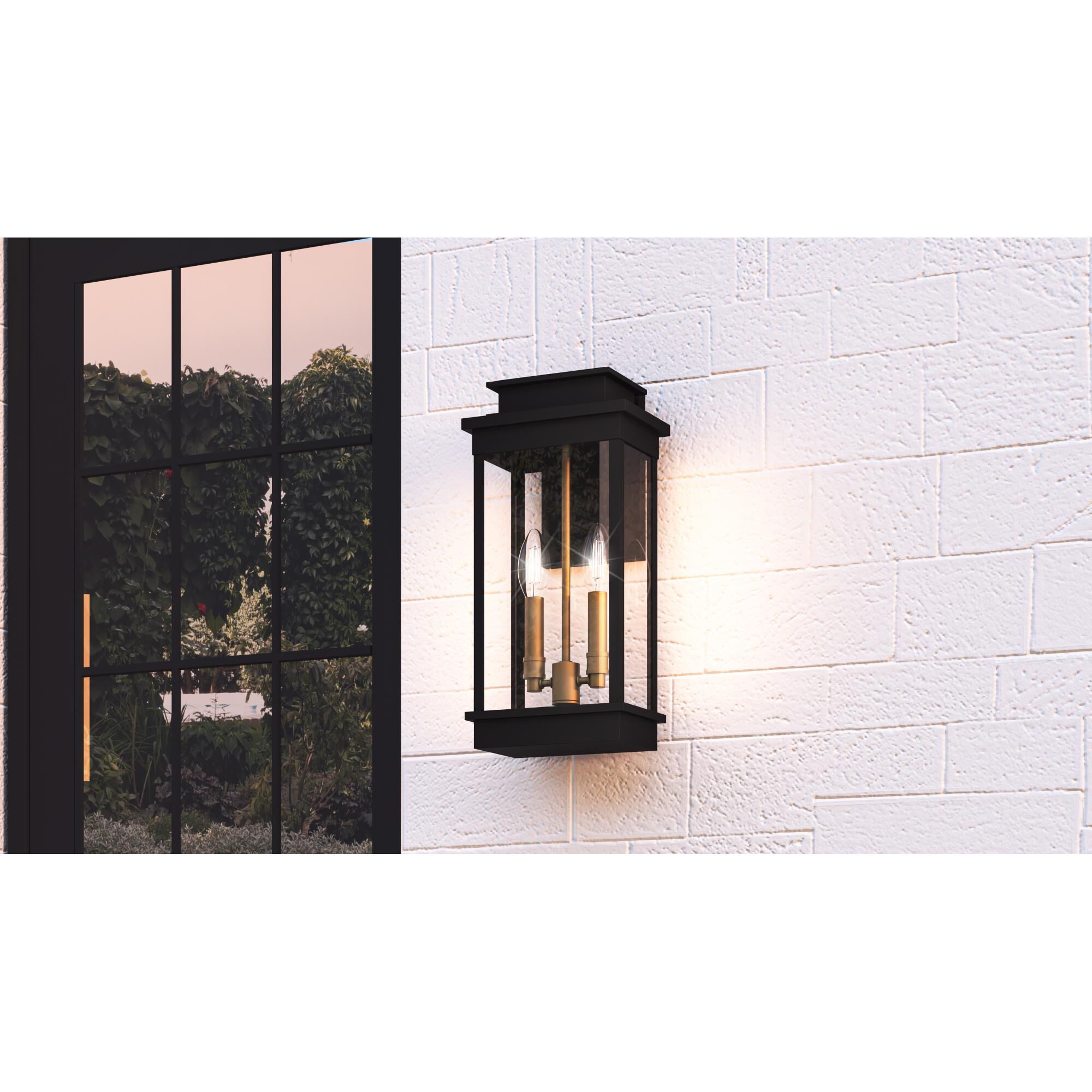 Noelle 15 Inch Tall 2 Light Outdoor Wall Light by Quoizel