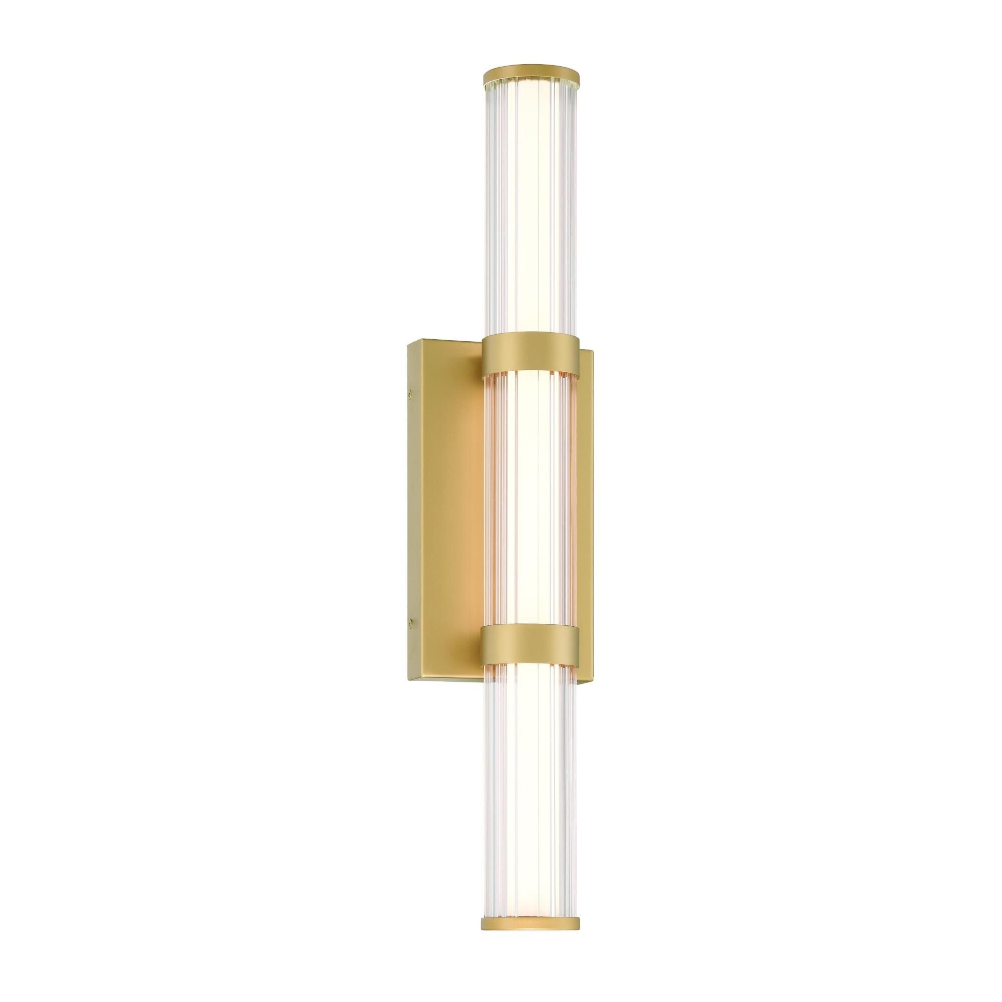 Shown in Gold finish and Clear  glass