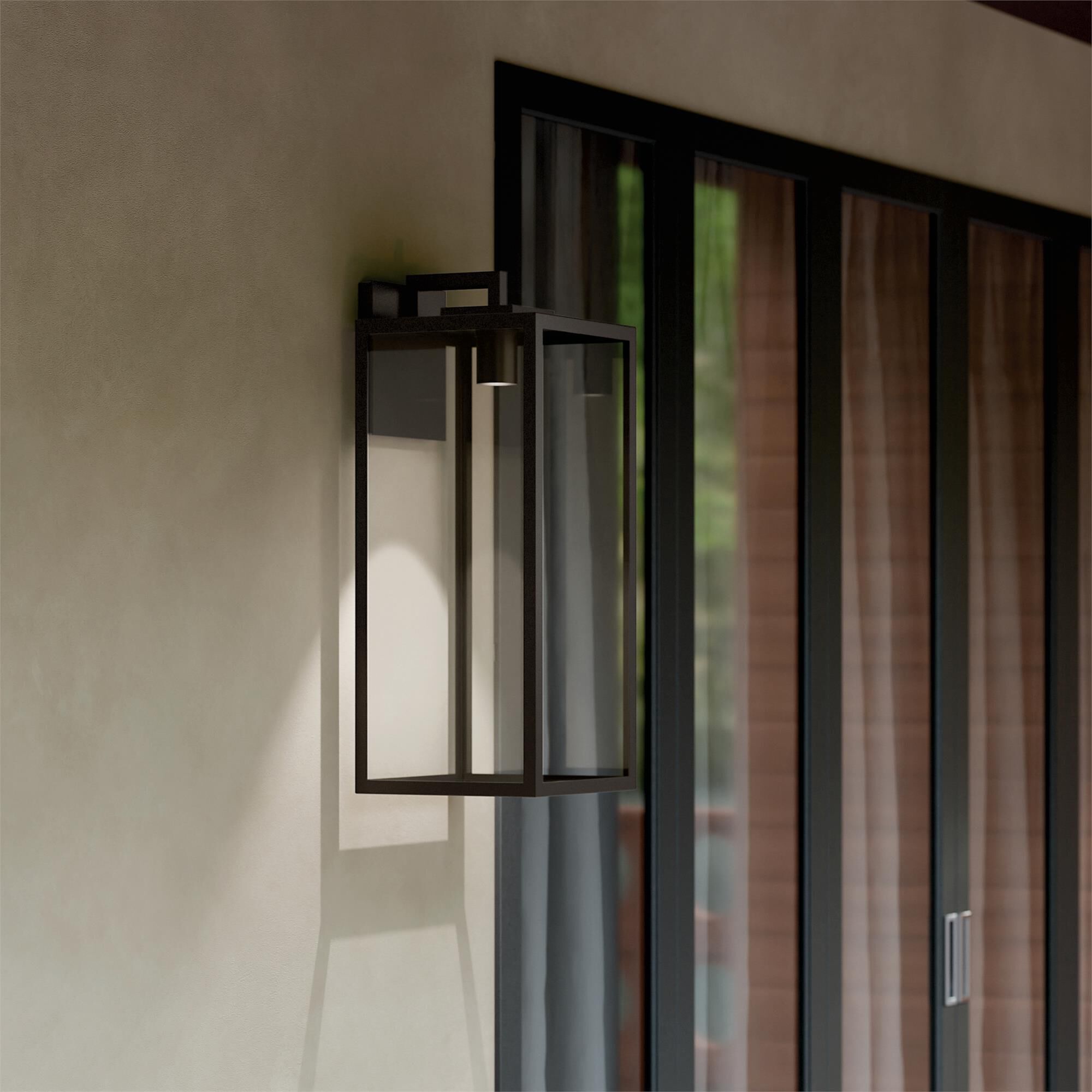 Shown in Olde Bronze finish and Clear glass and Metal shade