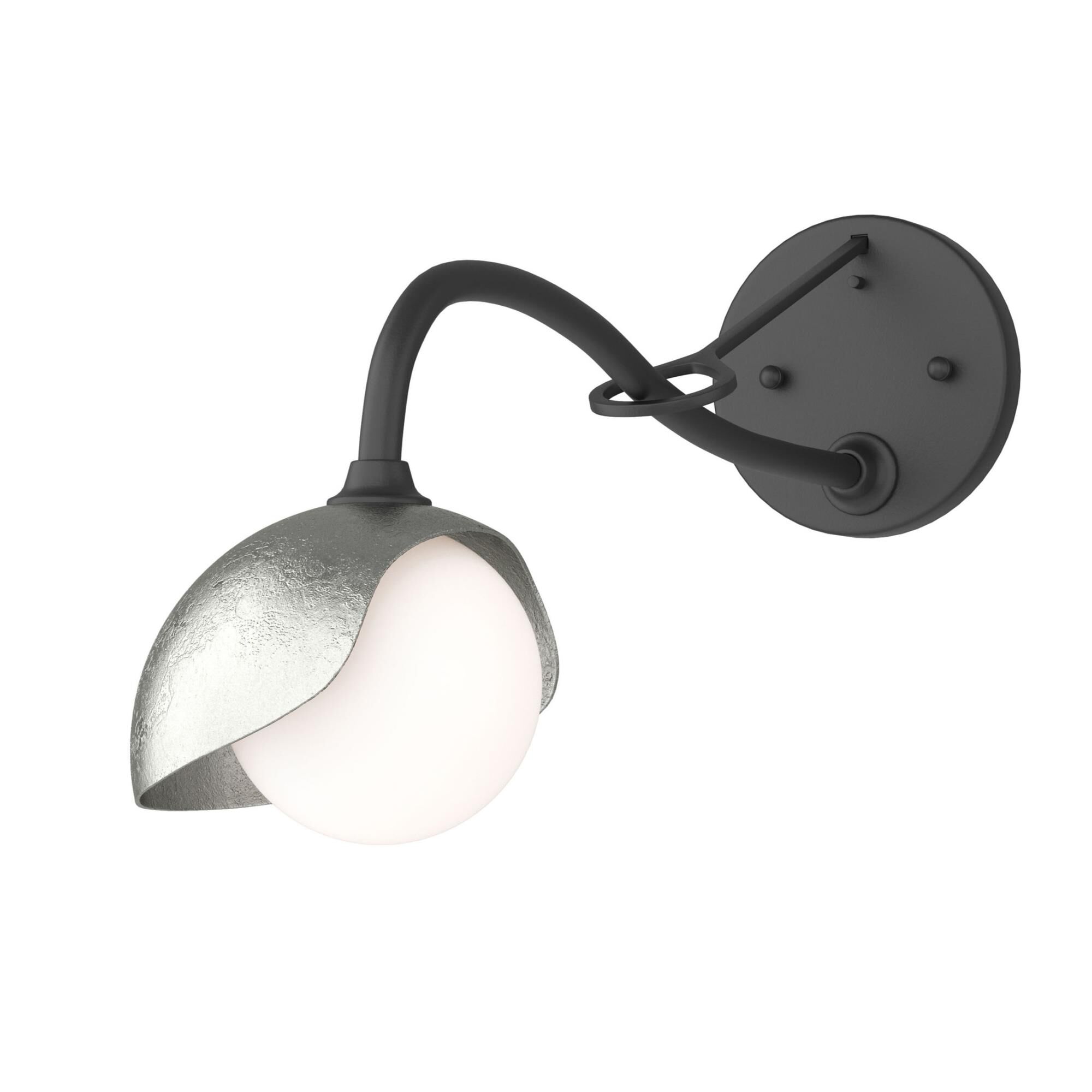 Shown in Black finish and Opal glass and Sterling (85) accent