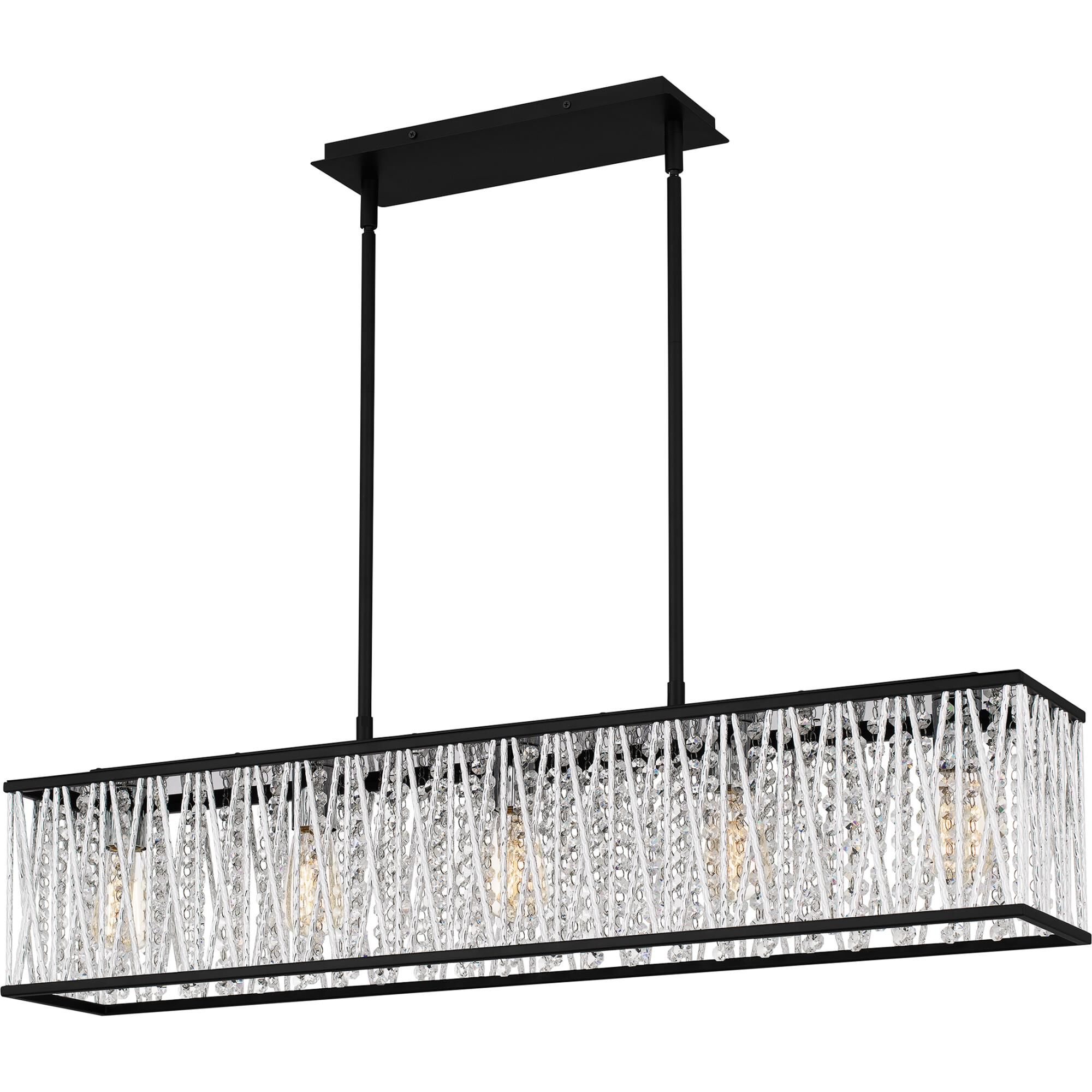 Shown in Matte Black finish and Clear Crystal Glass shade