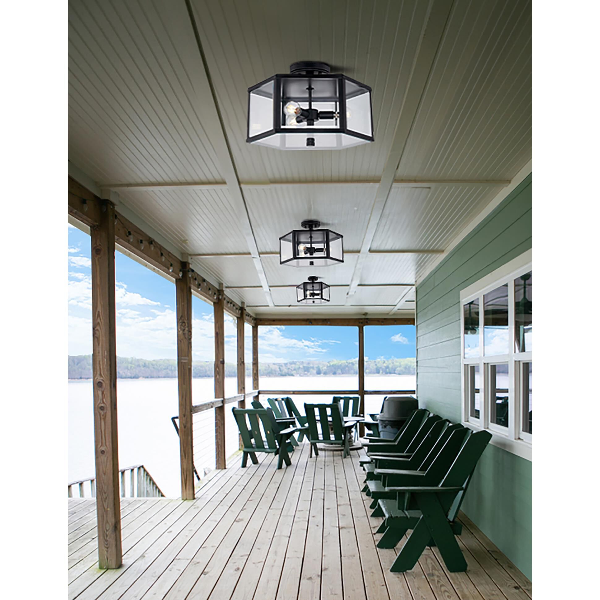 Fusion - Edgeworth 16 Inch Outdoor Flush Mount by Justice Design Group