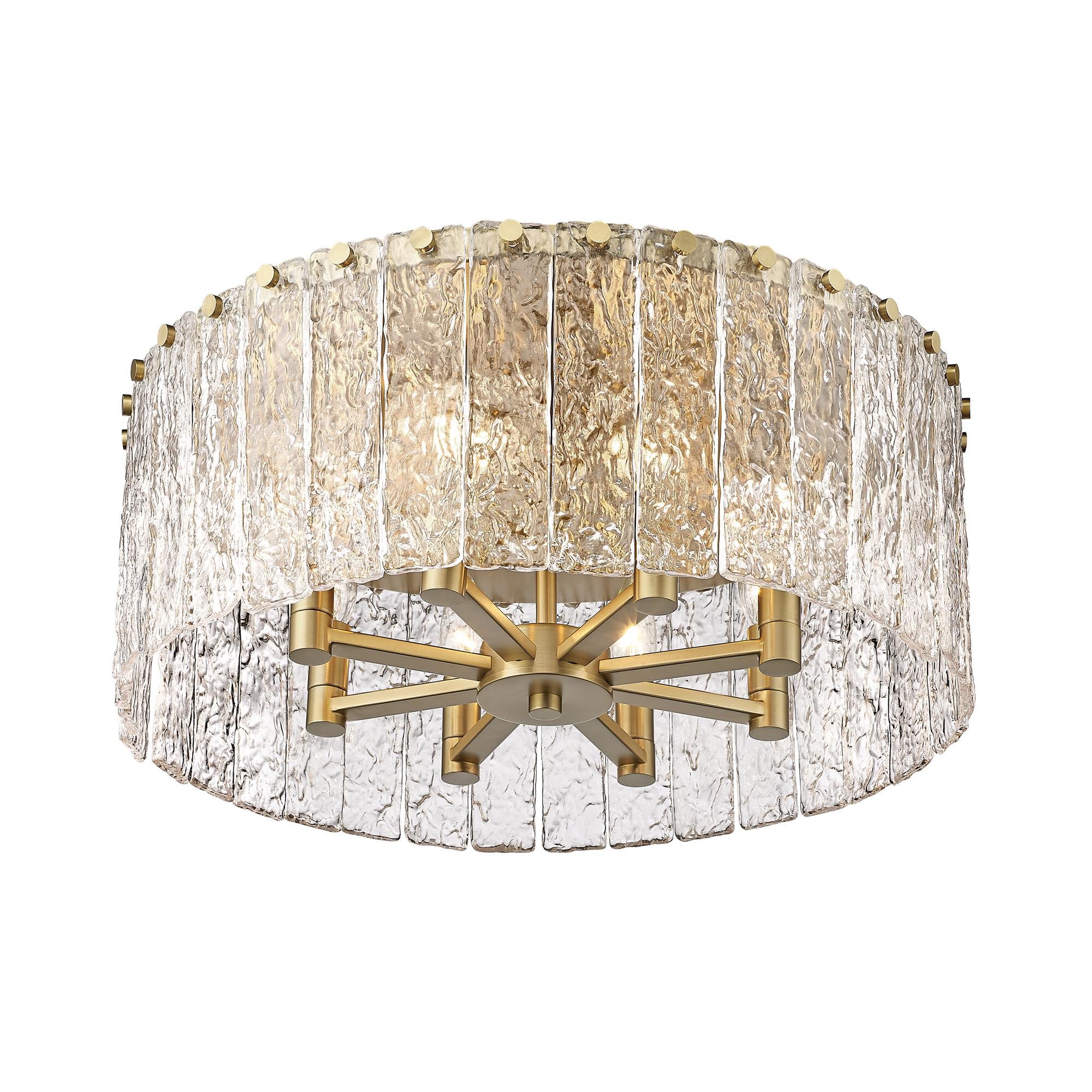 Shown in Modern Gold finish and Clear glass