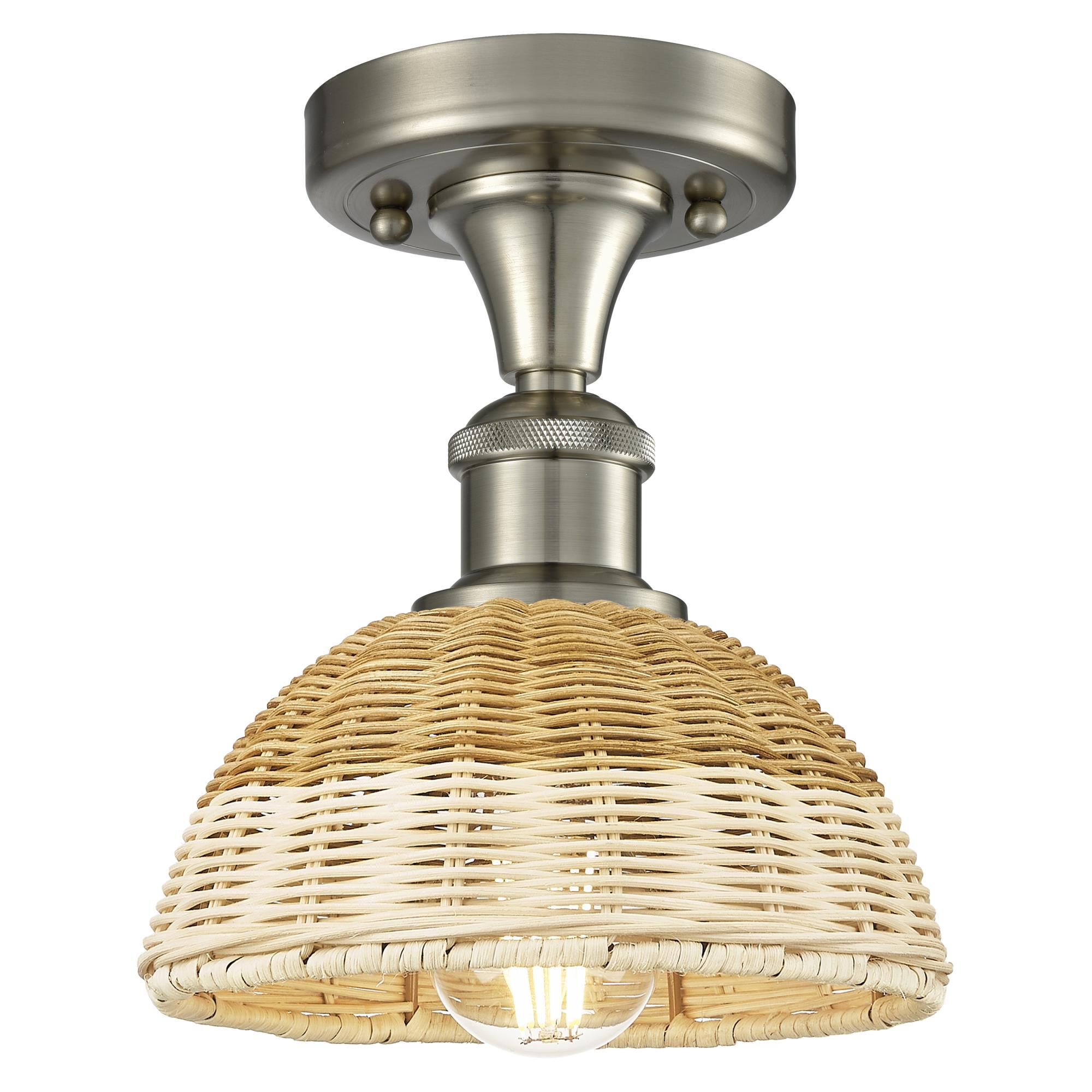 Bruno Marashlian Bristol Natural II 8 Inch Semi Flush Mount by Innovations Lighting