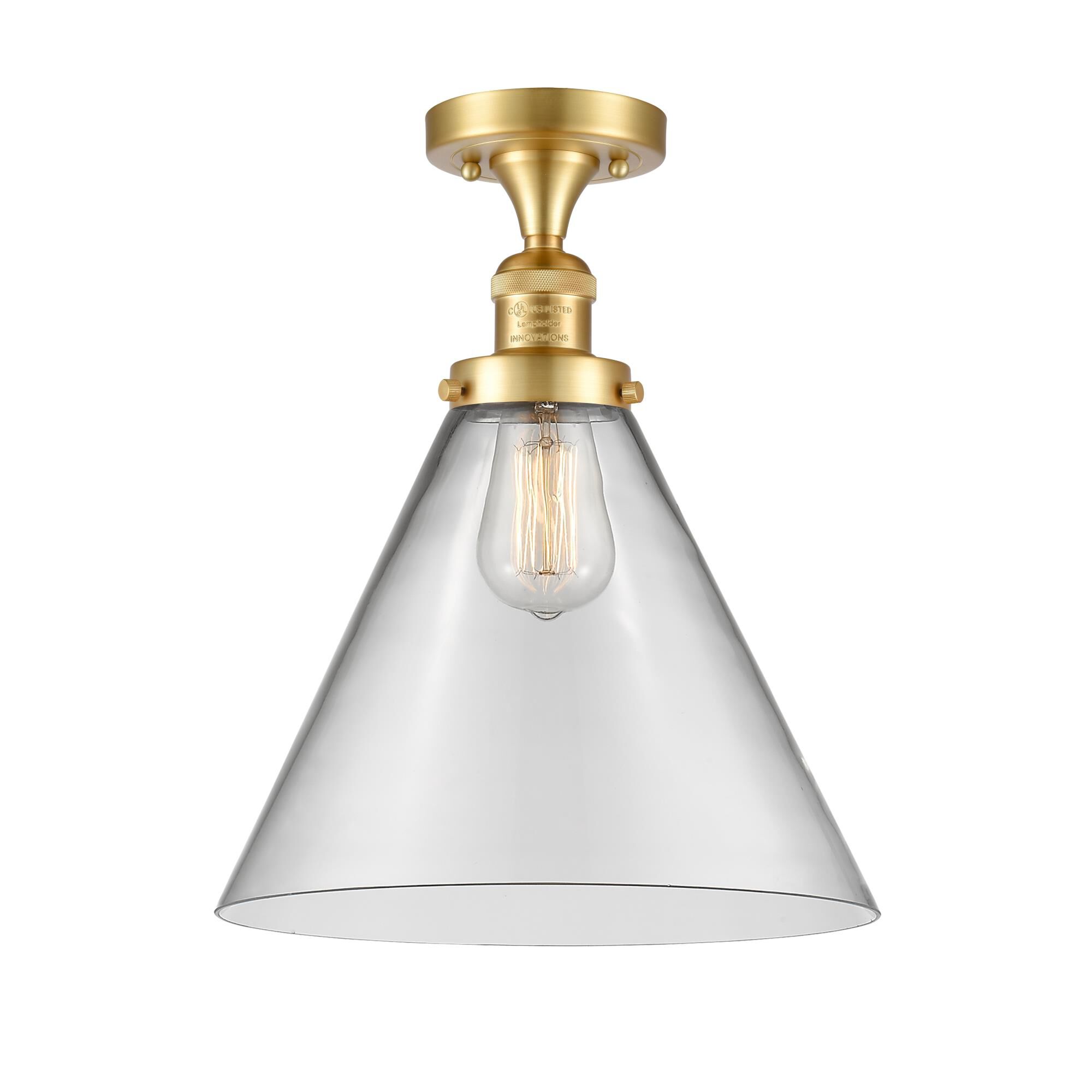 Bruno Marashlian Cone 12 Inch 1 Light Semi Flush Mount by Innovations Lighting