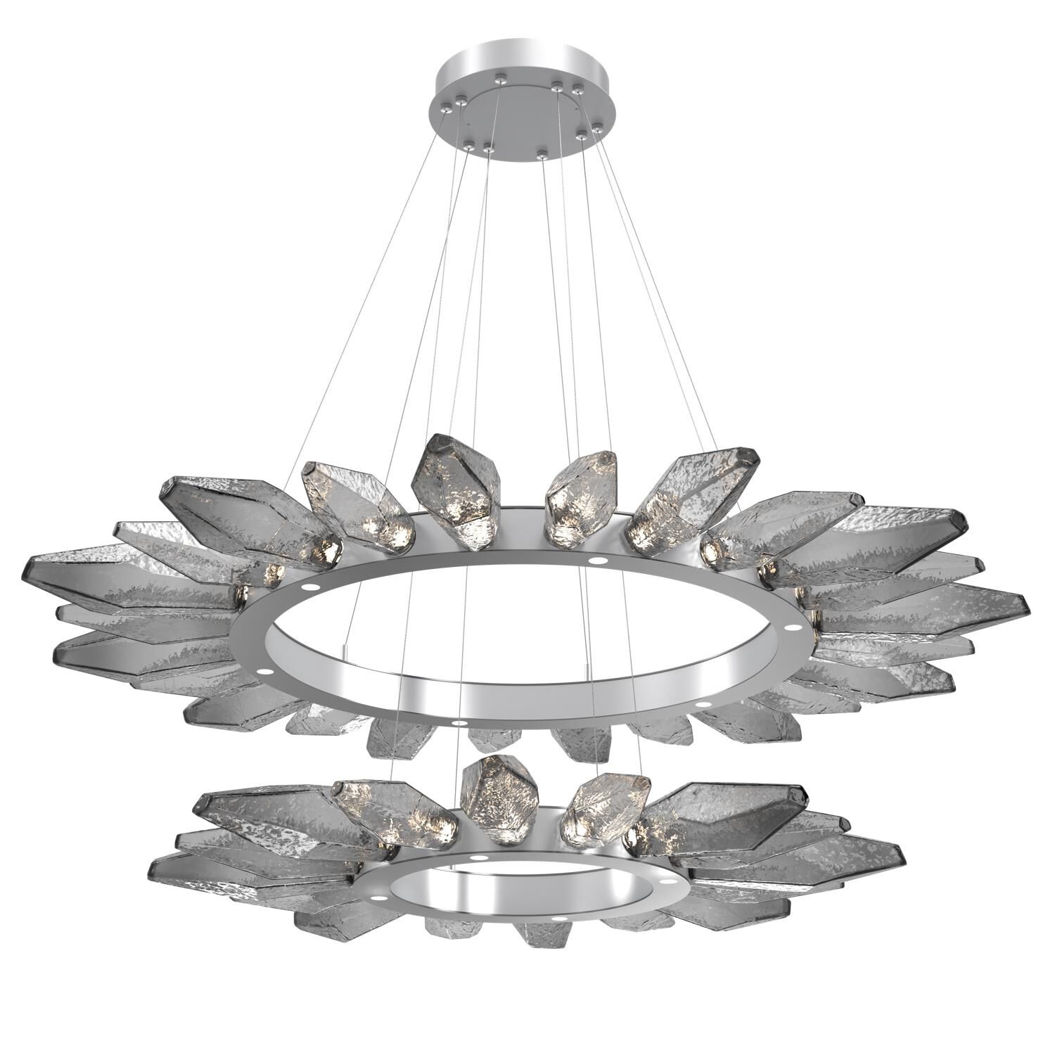 Rock Crystal 56 Inch 50 Light LED Chandelier by Hammerton Studio