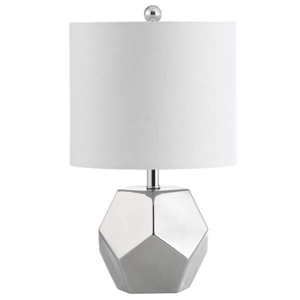 Shown in Plated Silver finish and White Cotton shade