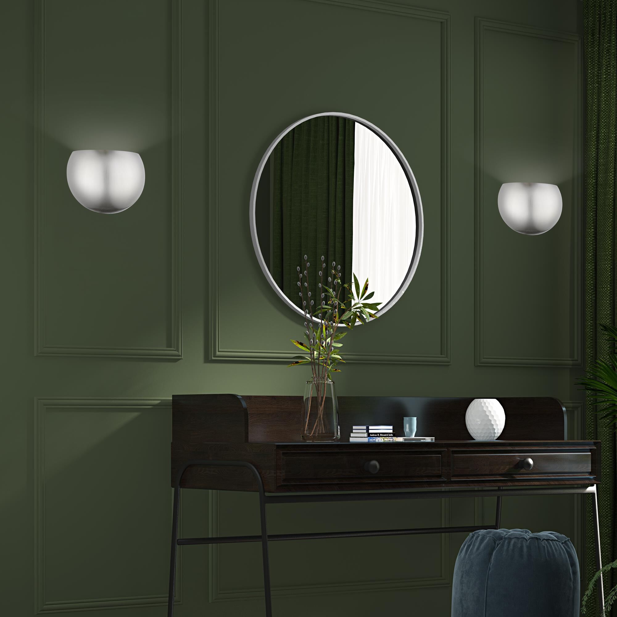 Shown in Brushed Nickel finish and Brushed Nickel with Gold Inside shade