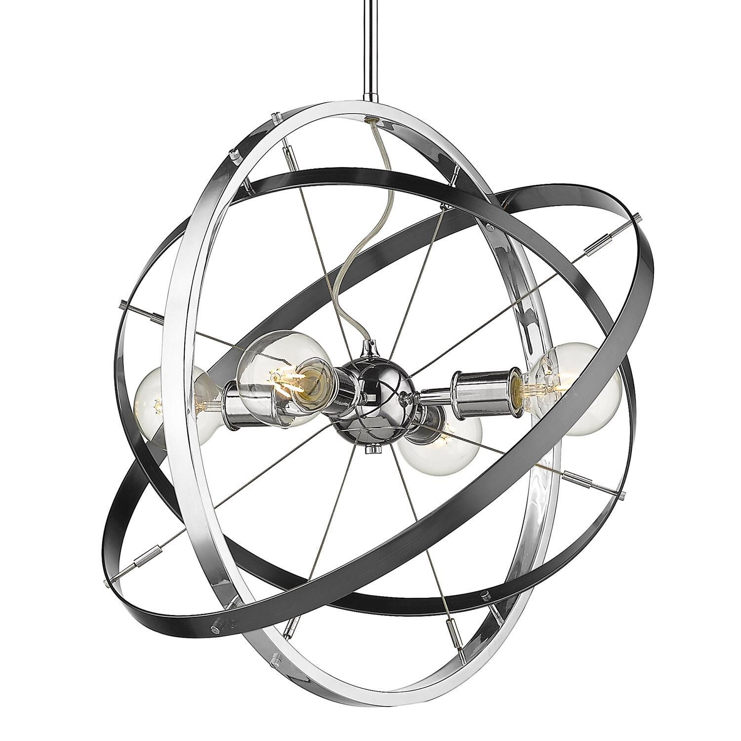 Atom 22 Inch 4 Light Mini Chandelier by Golden Lighting