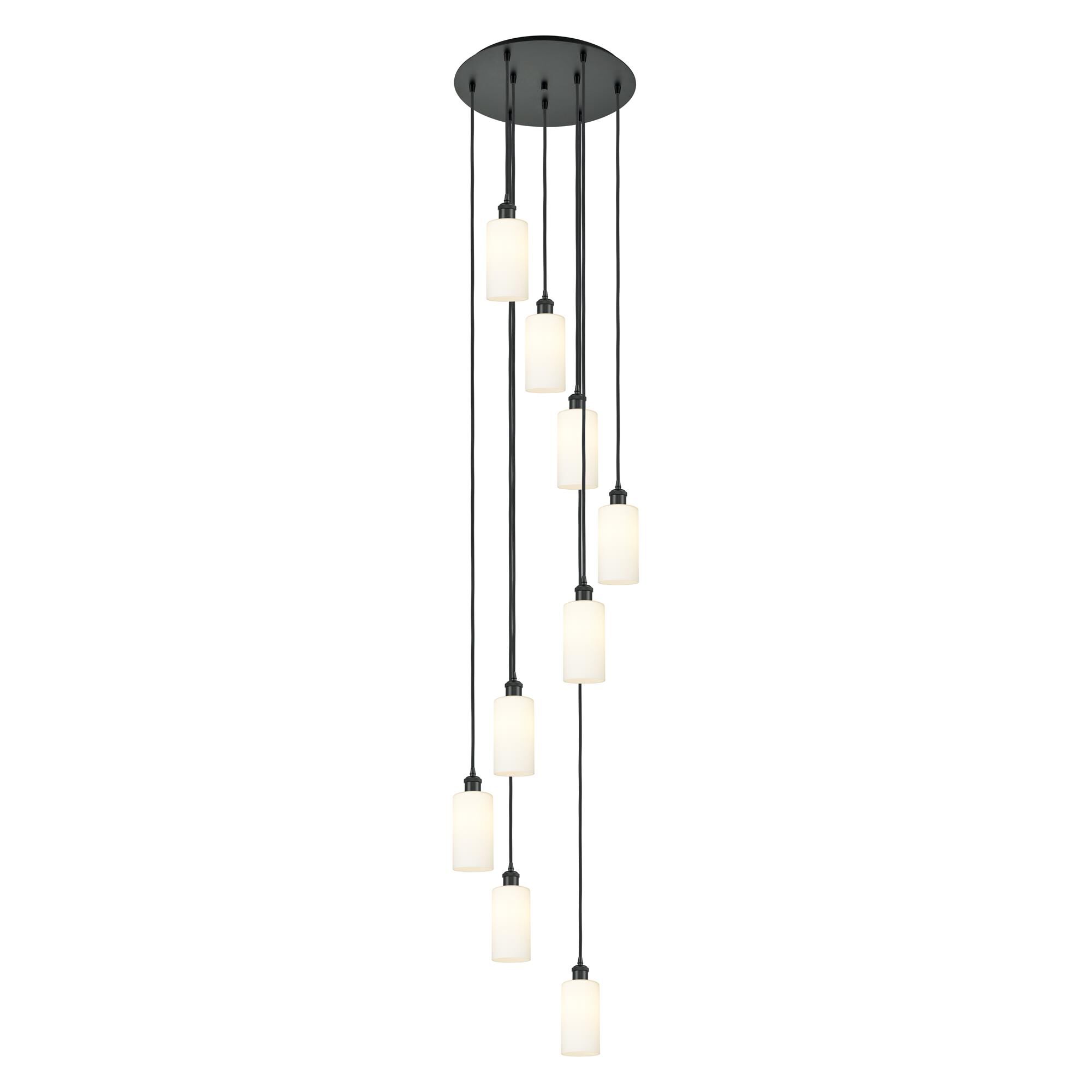 Shown in Matte Black finish and White shade