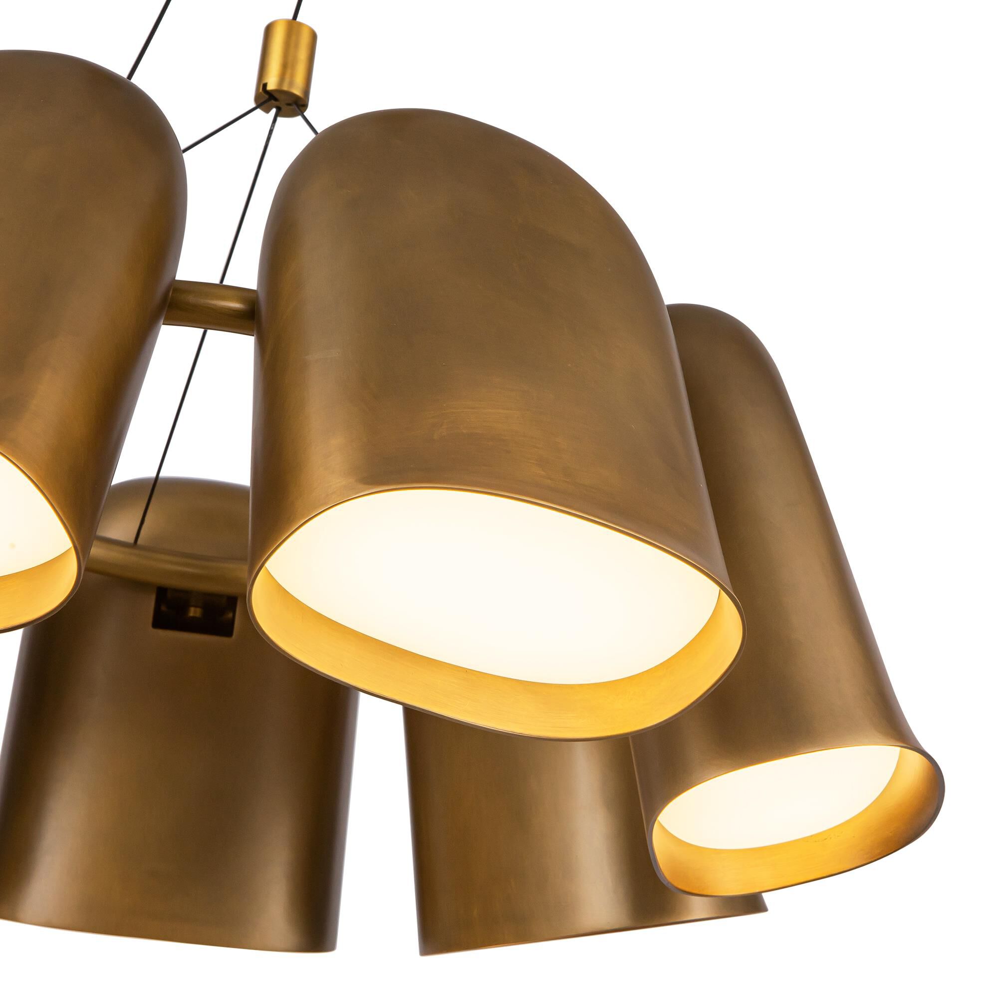 Shown in Vintage Brass finish and Frosted PC Diffuser shade