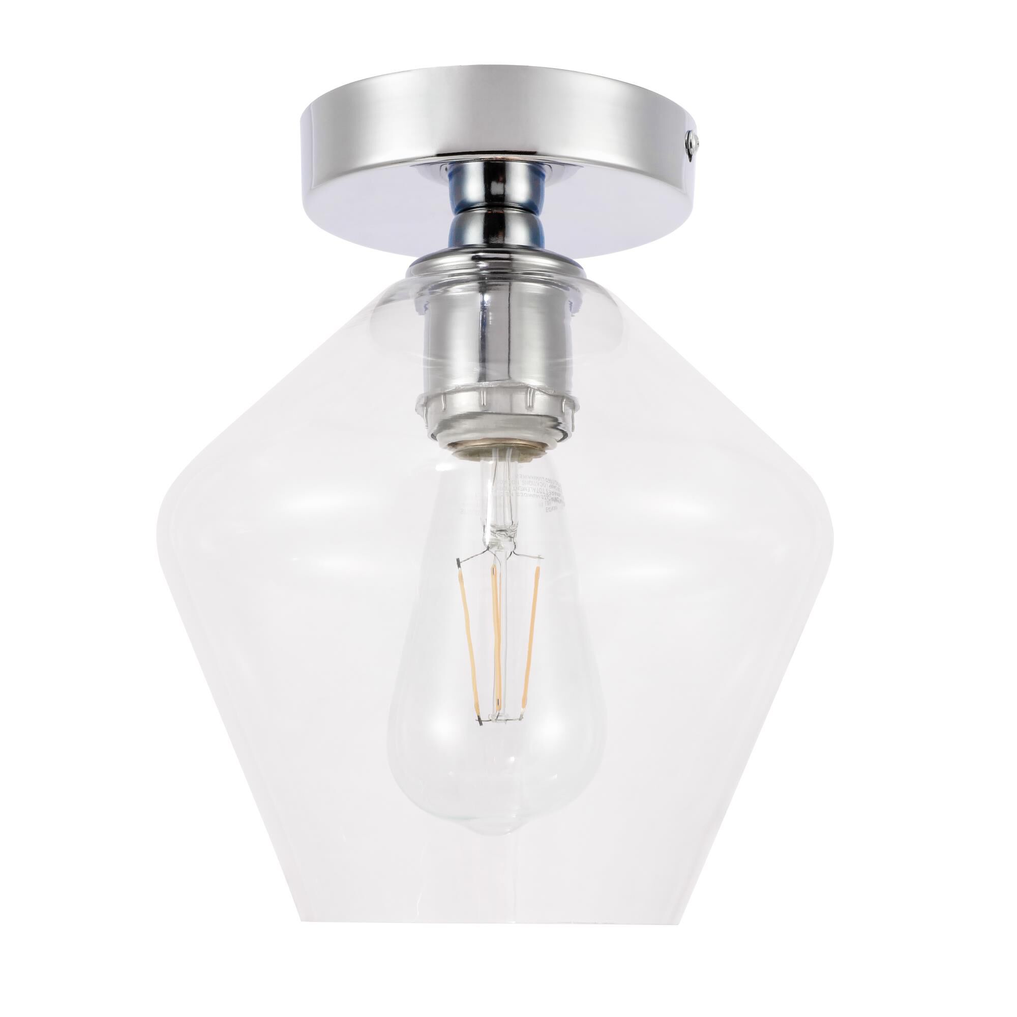 Gene 8 Inch Semi Flush Mount by Elegant Lighting