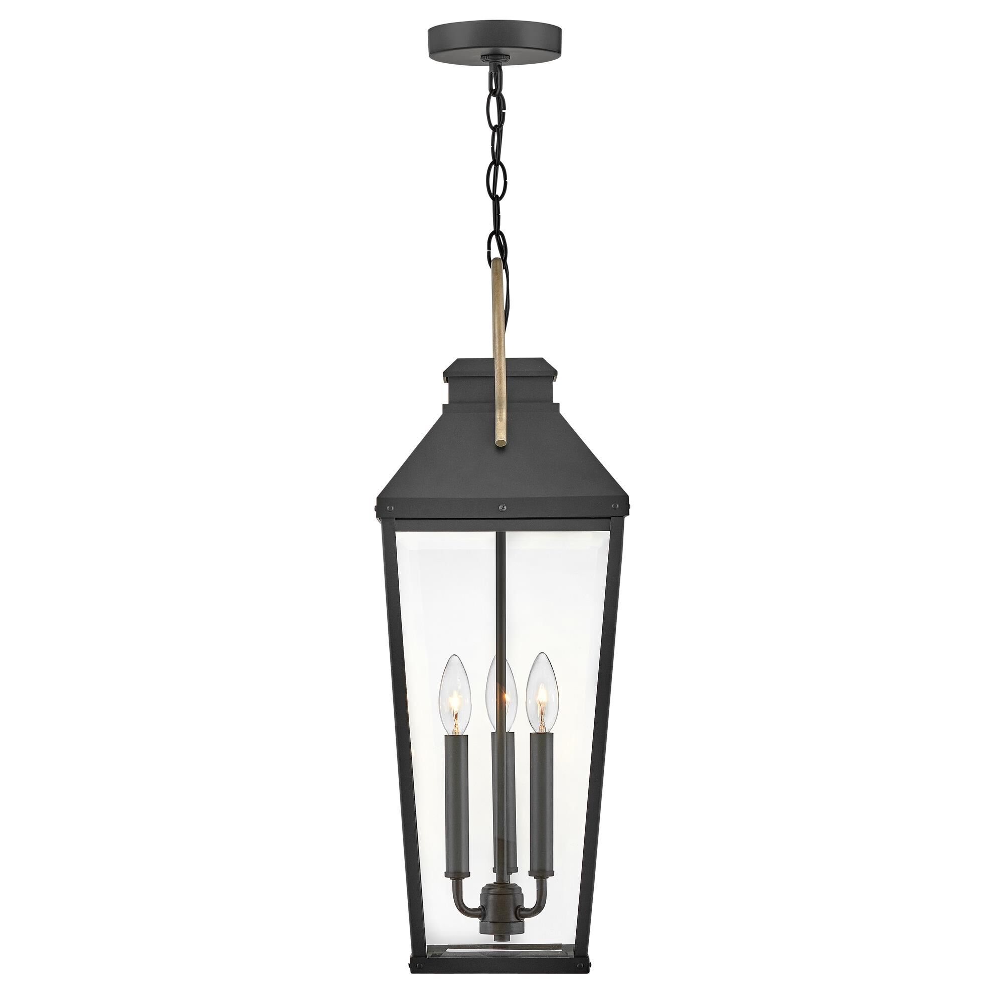 Shown in Black with Burnished Bronze Accents finish and Clear Beveled glass