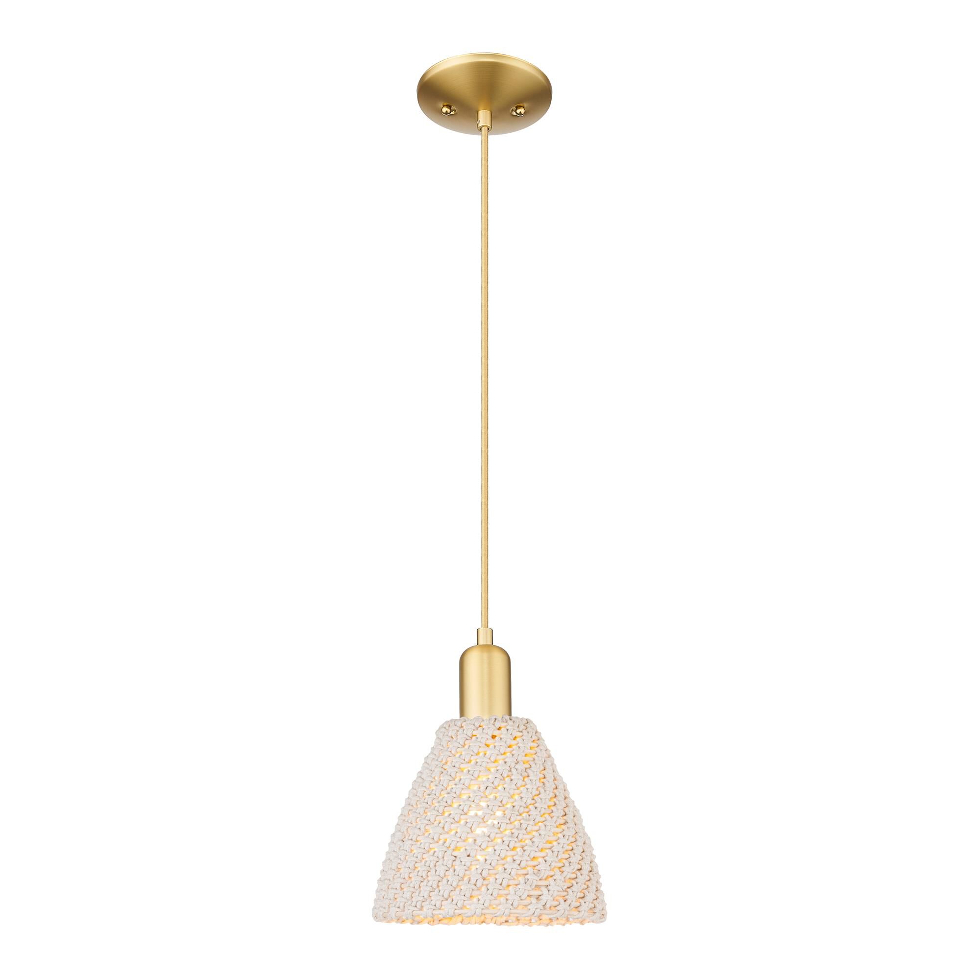 Shown in Satin Gold finish and Natural shade