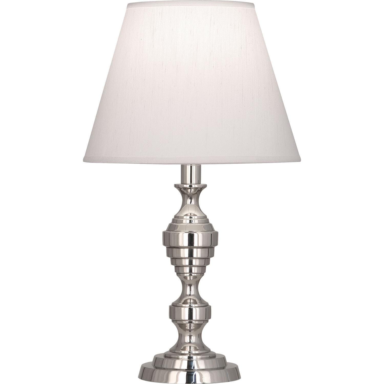 Shown in Polished Nickel finish and Pearl shade and Polished Nickel accent