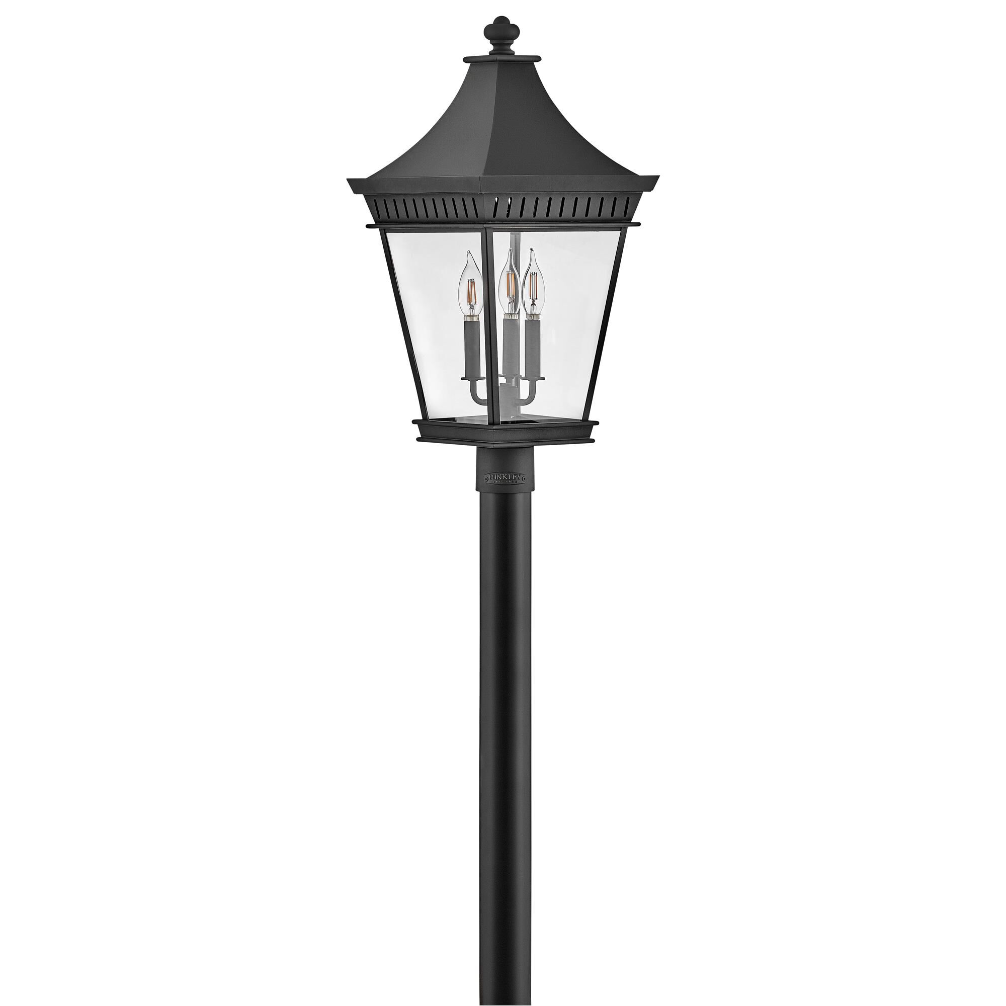 Shown in Museum Black finish and Clear glass