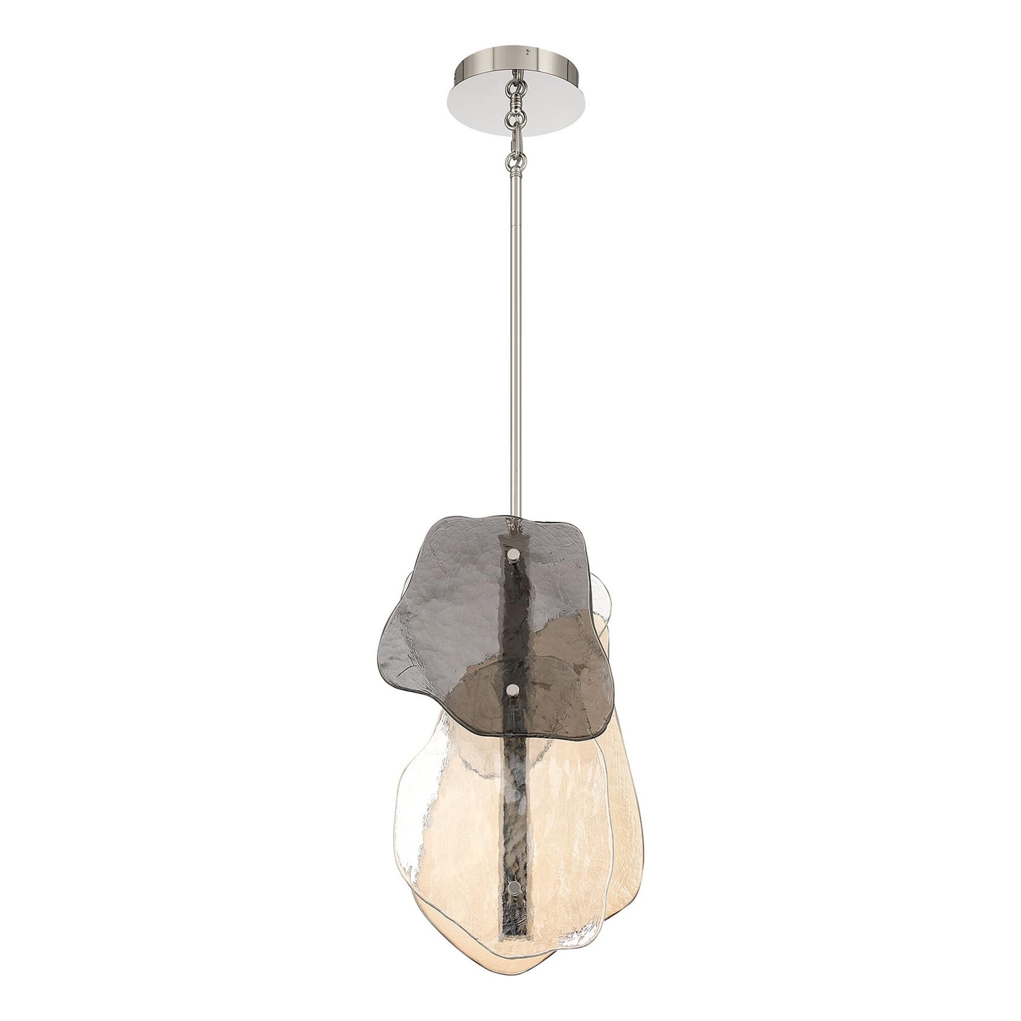 Shown in Polished Nickel finish and Mixed glass