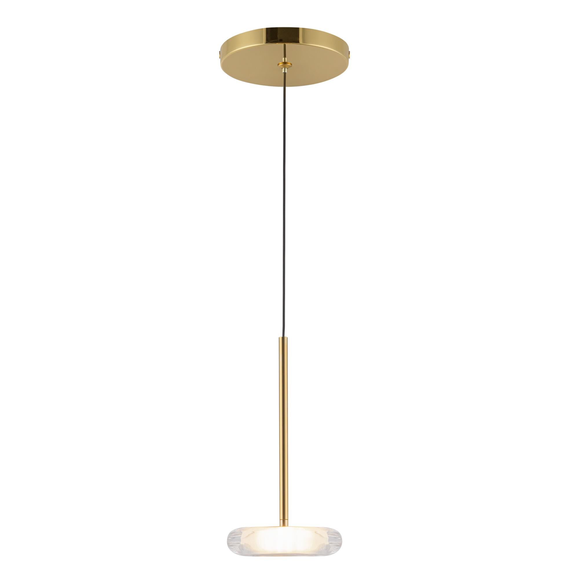 Shown in Metallic Brass finish and Clear glass