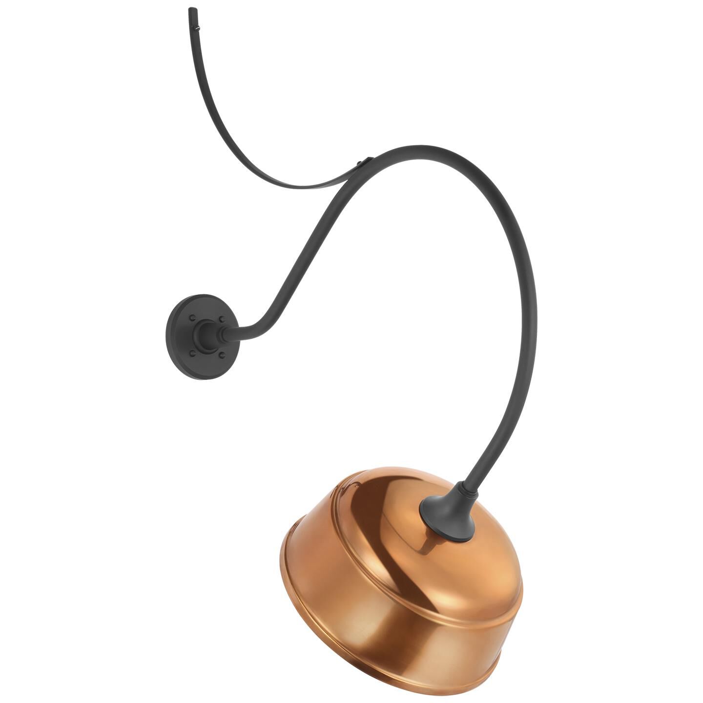 Shown in Matte Black finish and Copper shade