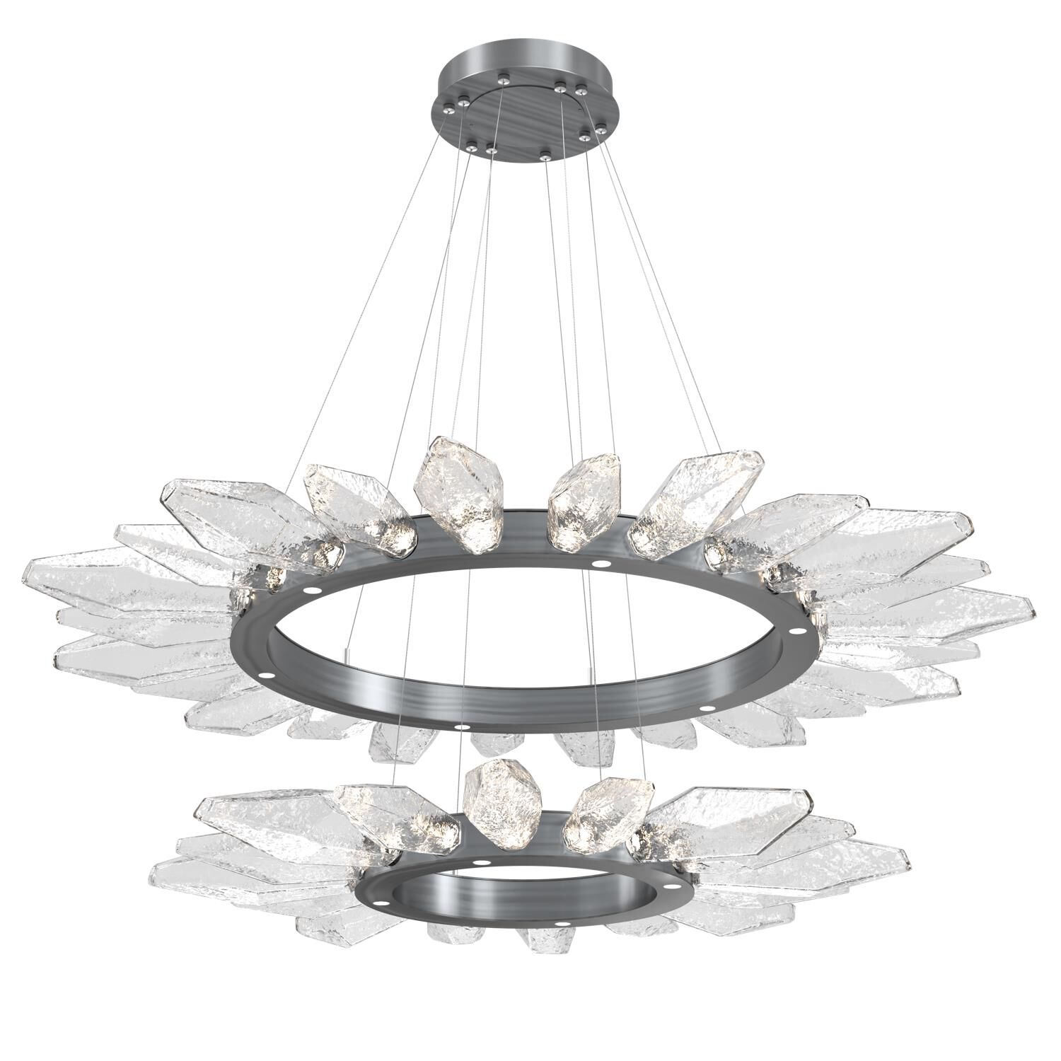 Rock Crystal 56 Inch 50 Light LED Chandelier by Hammerton Studio