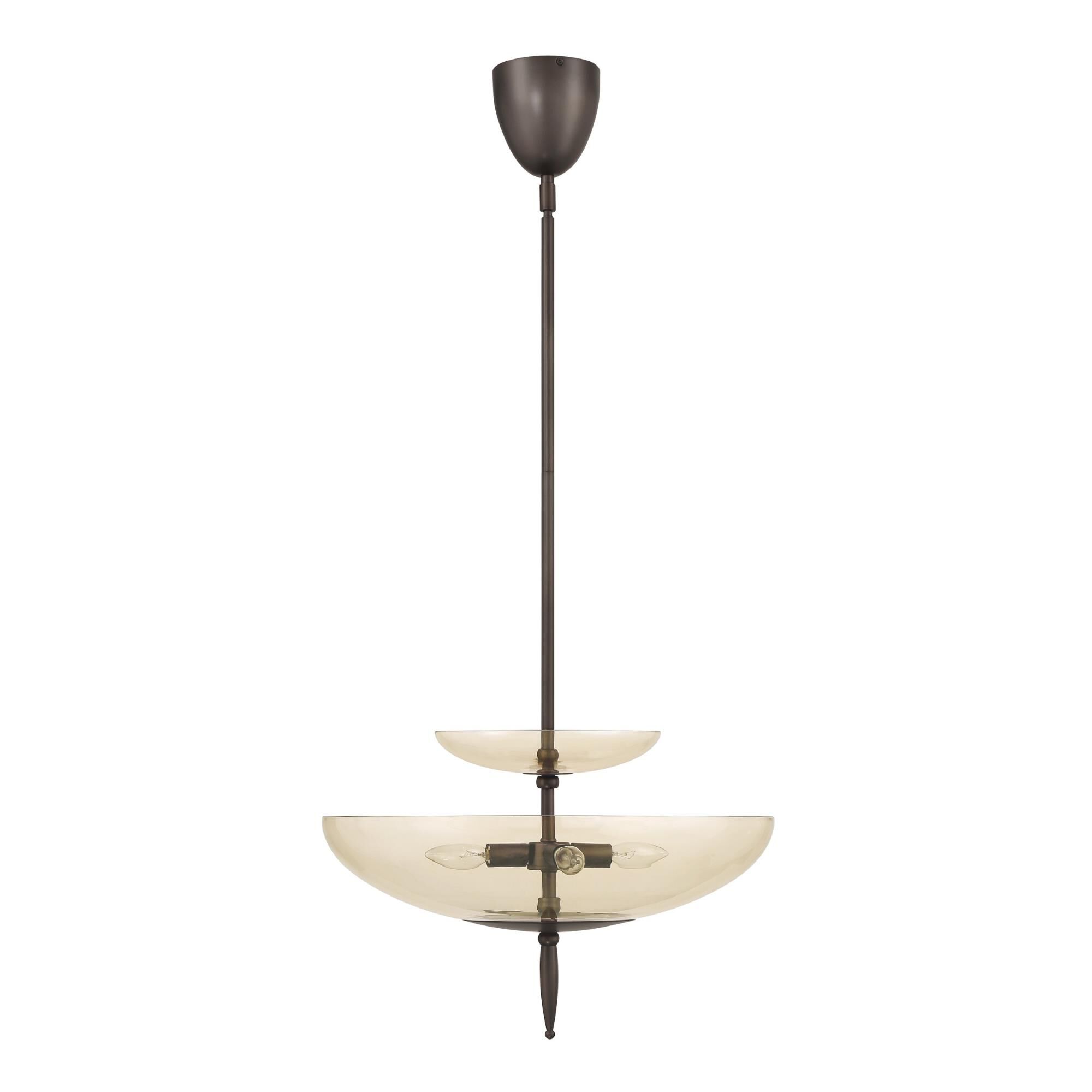 Shown in Forged Bronze finish and Smoked Amber glass