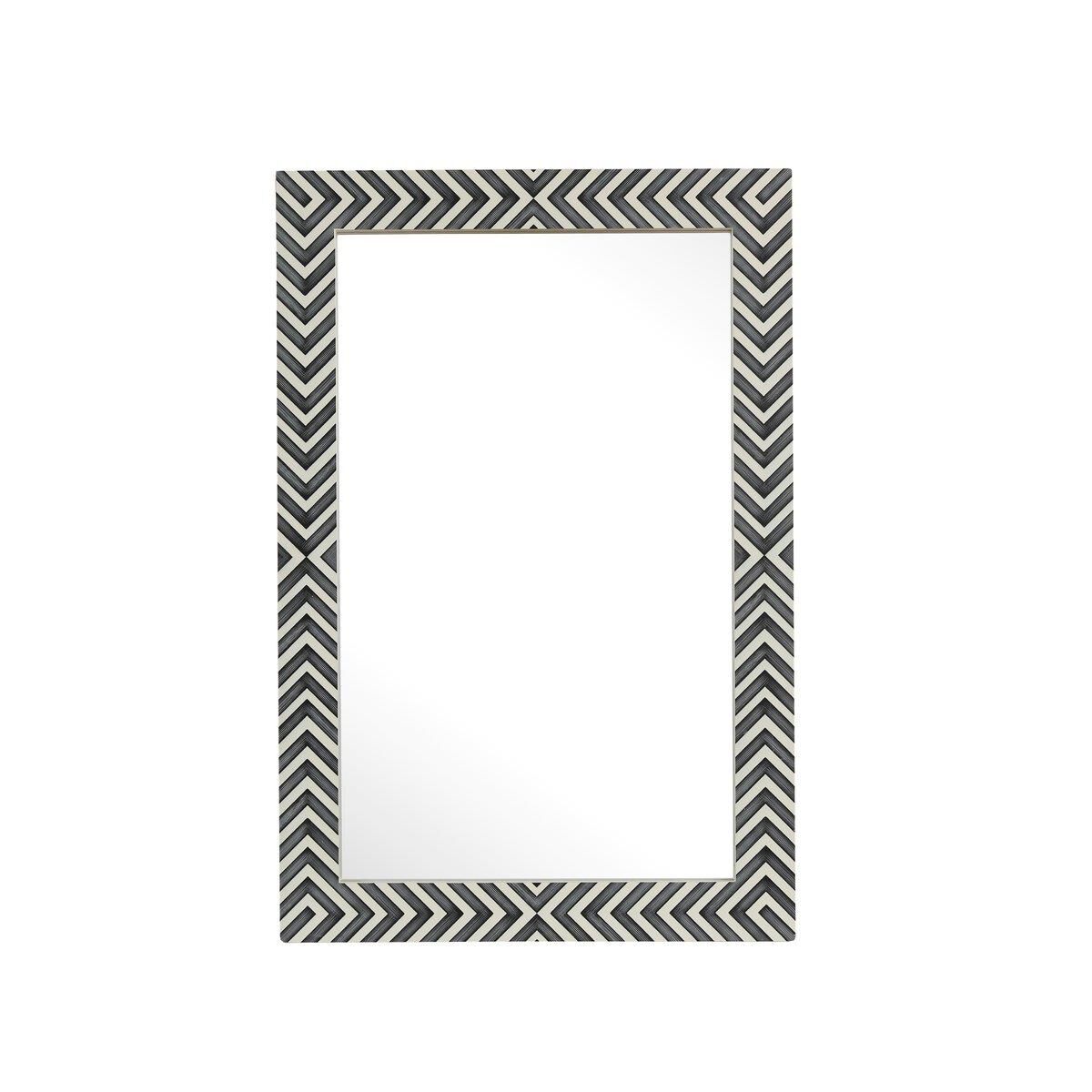Rectangular mirror 36x24 inch in chevron Wall Mirror by Elegant Decor