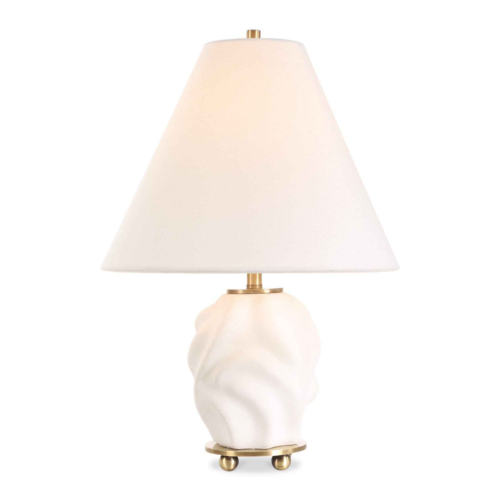Shown in White finish and Taper Hardback shade