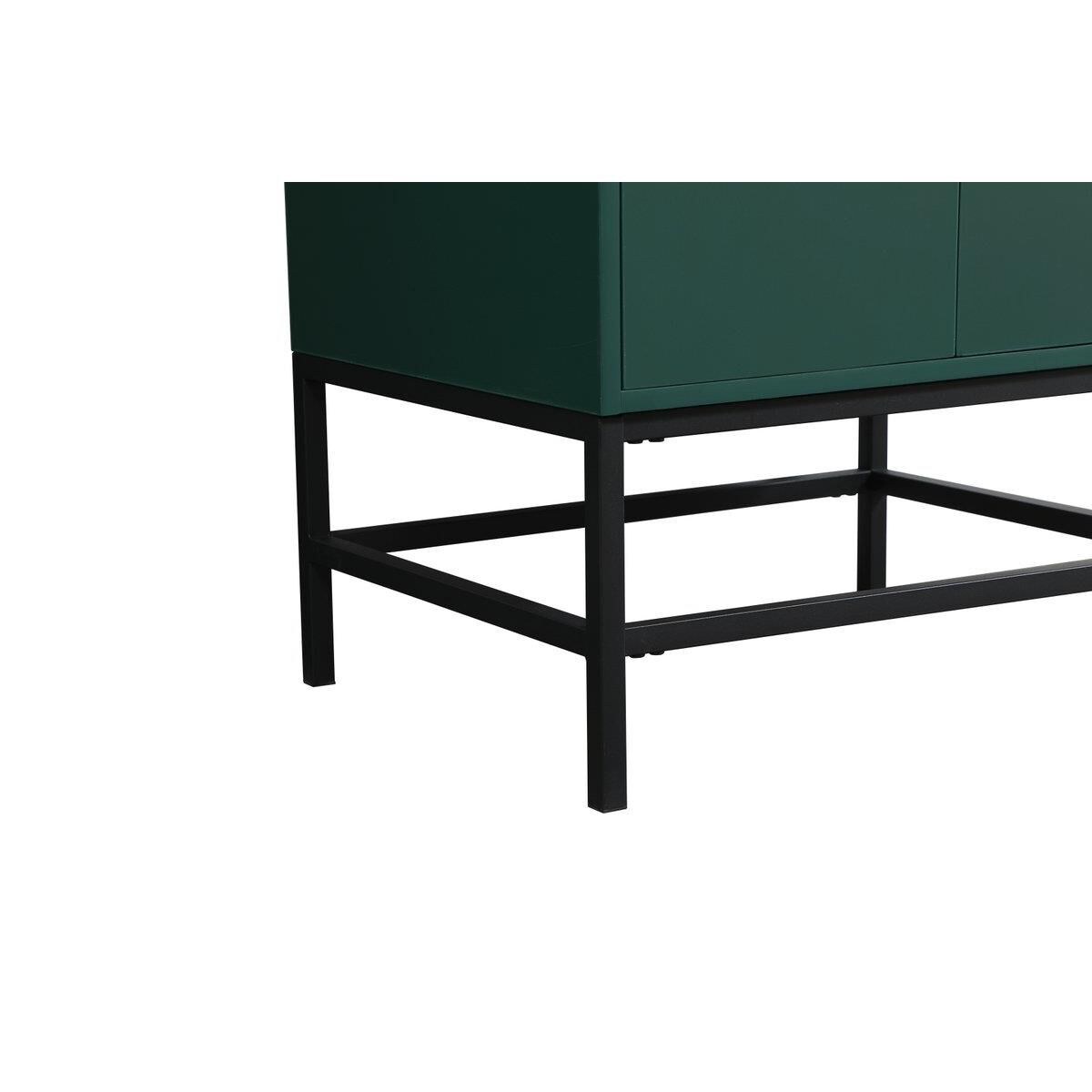 Shown in Green finish and Without Backsplash accent