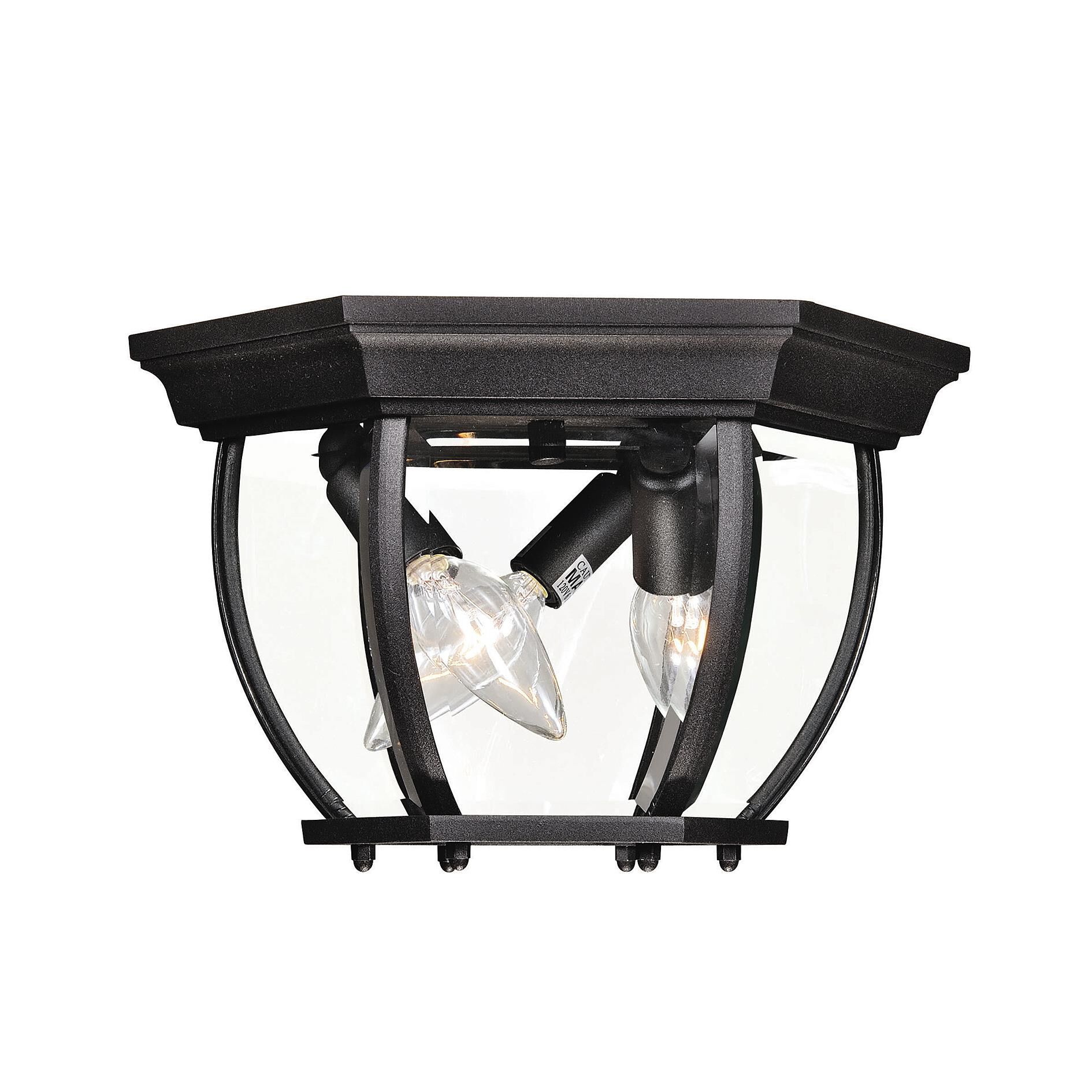 9 Inch 3 Light LED Outdoor Flush Mount by Meridian Lighting