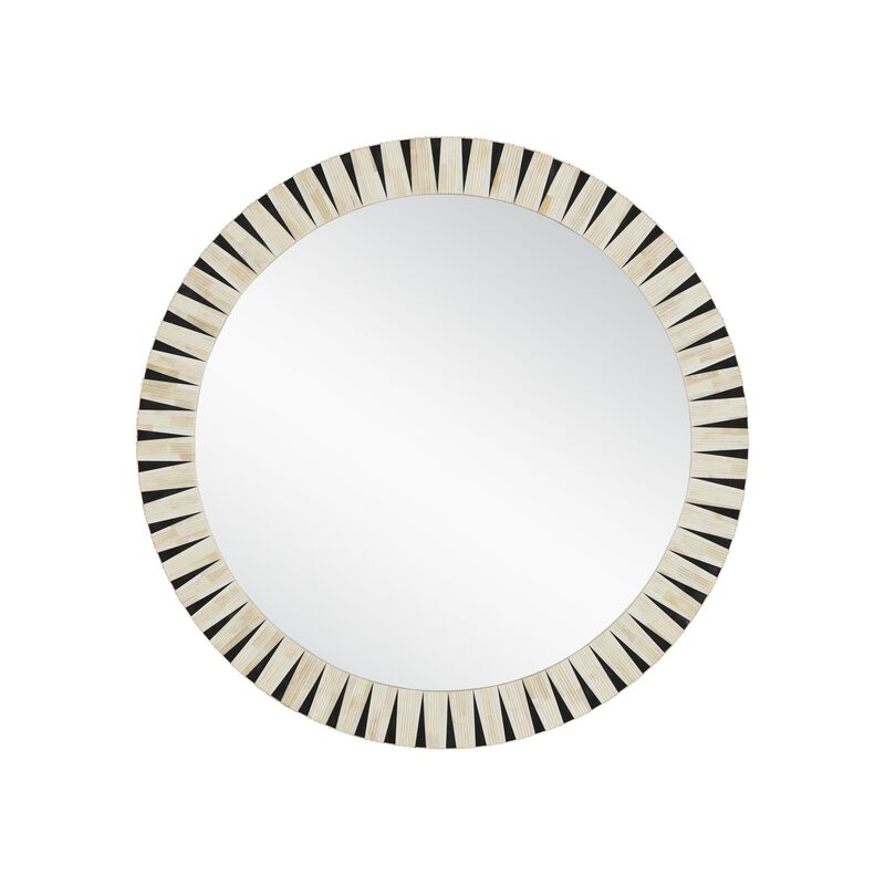 Arvi Round Mirror Decorative Mirrors by Currey and Company