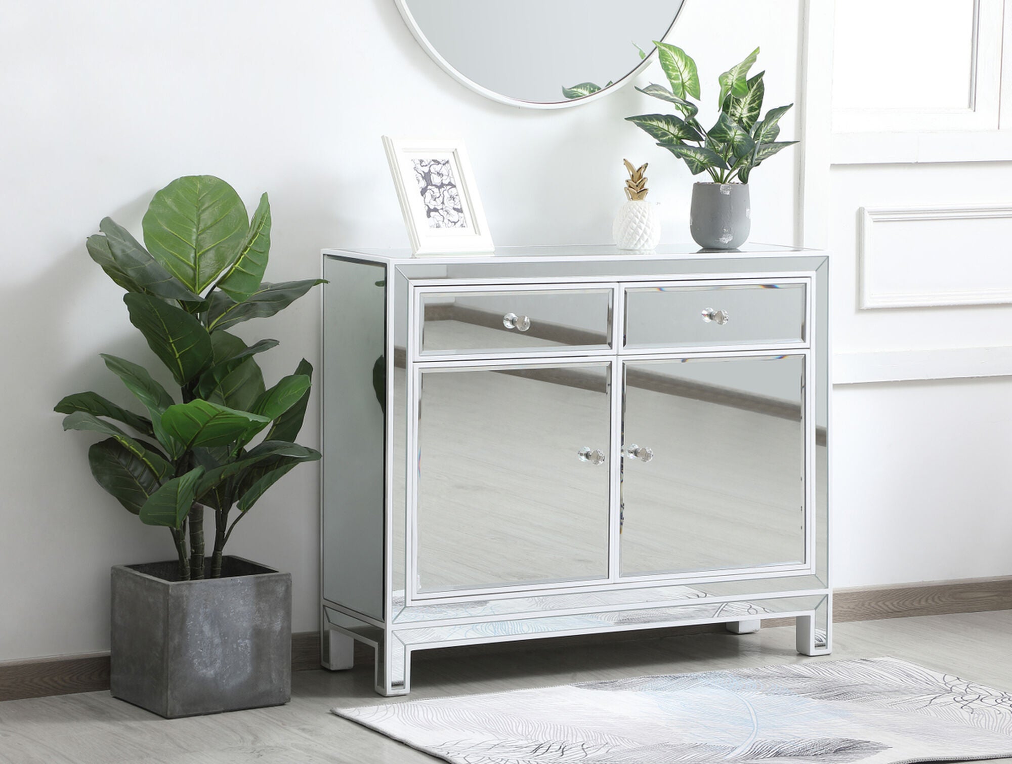 Shown in White finish