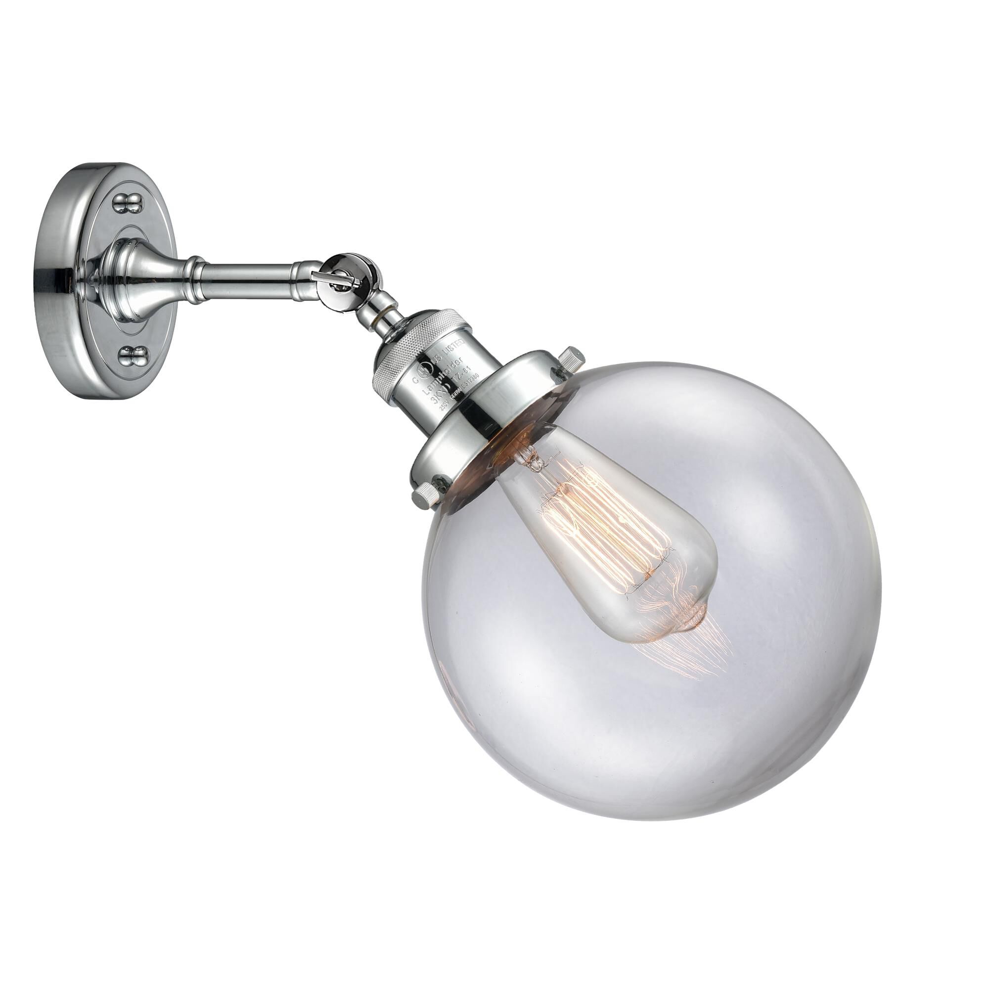 Shown in Polished Chrome finish and Clear glass and No Accent accent